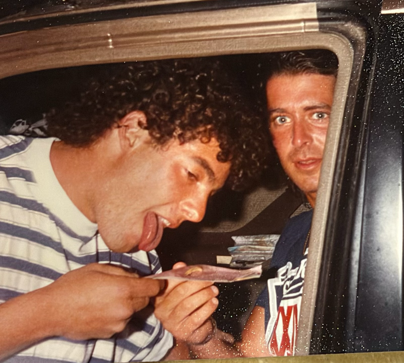 Eating the tequila worm in the Malibu beach parking lot