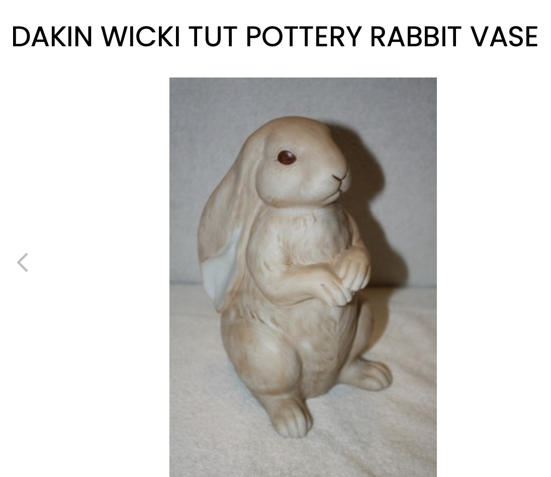 "Wickedy Tut's" inspiration: The Wicki Tut rabbit 