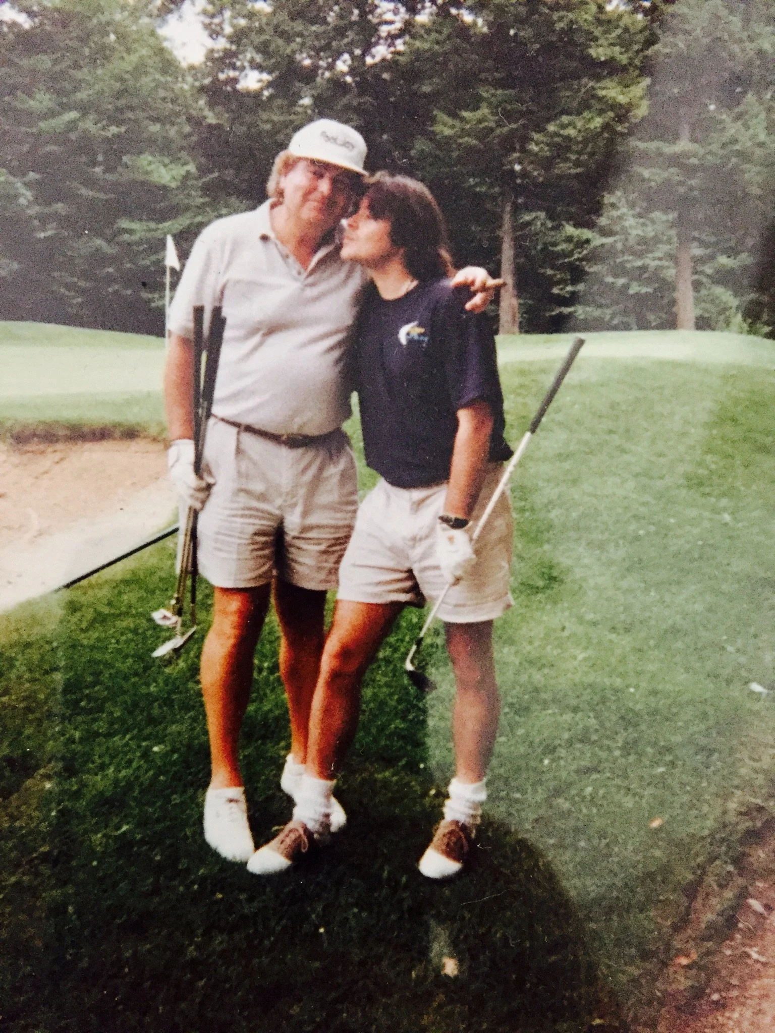 me n dad on the links (ignore the leg warmers)