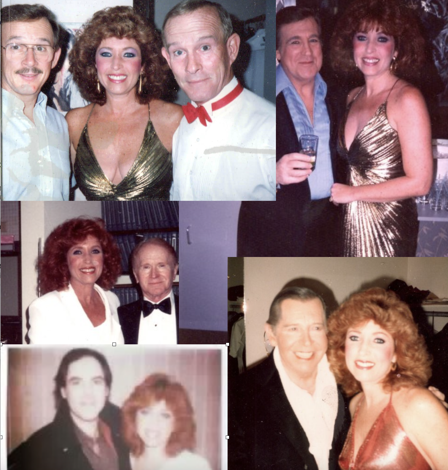 mom w/ The Smothers Brothers, Shecky Greene, Red Buttons, Robert Kline, Uncle Miltie