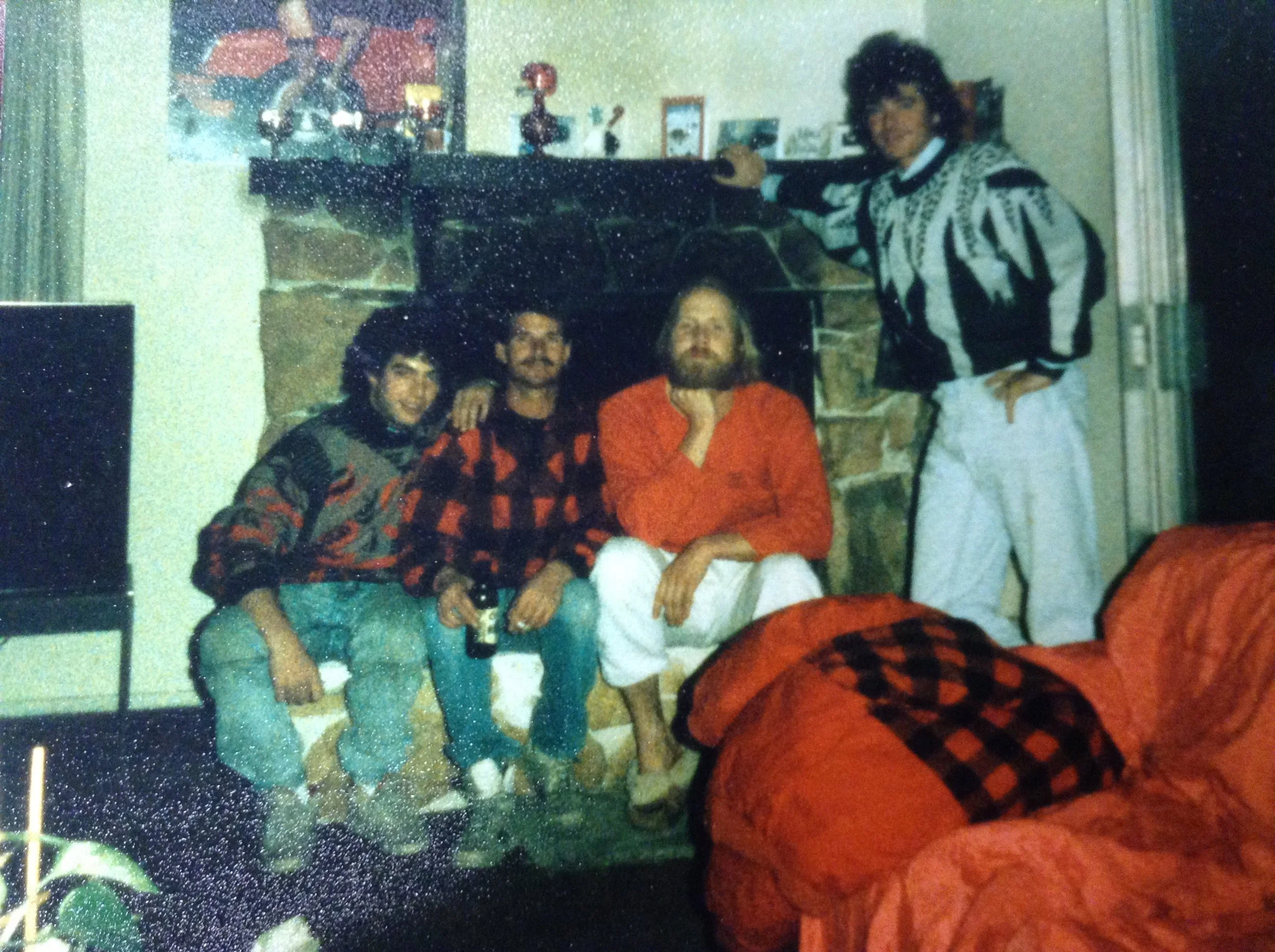 Jeff, Steve, Tom, and me in our condo