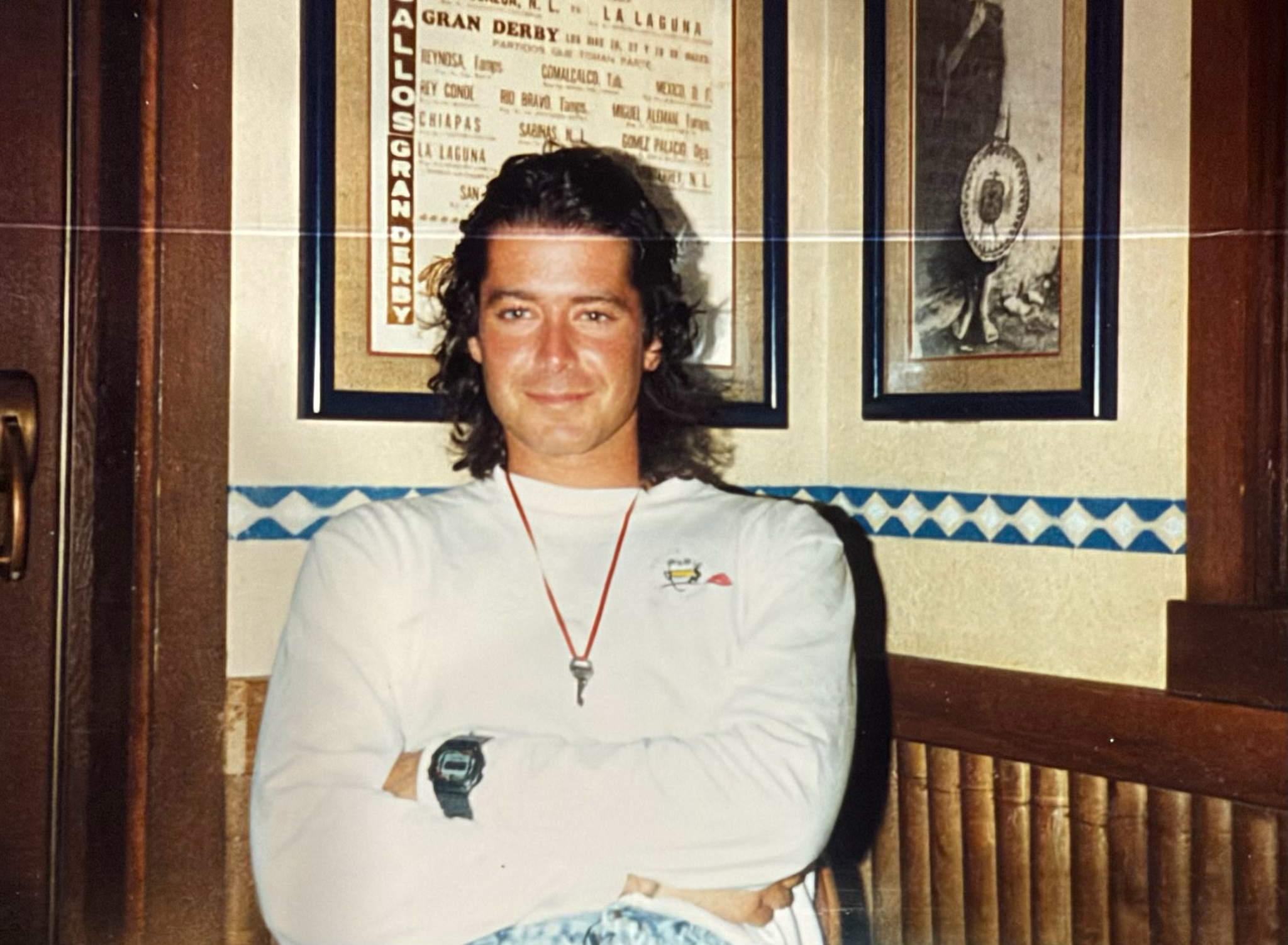 me in a diner. My folks must've been in town, as we never had money to eat.