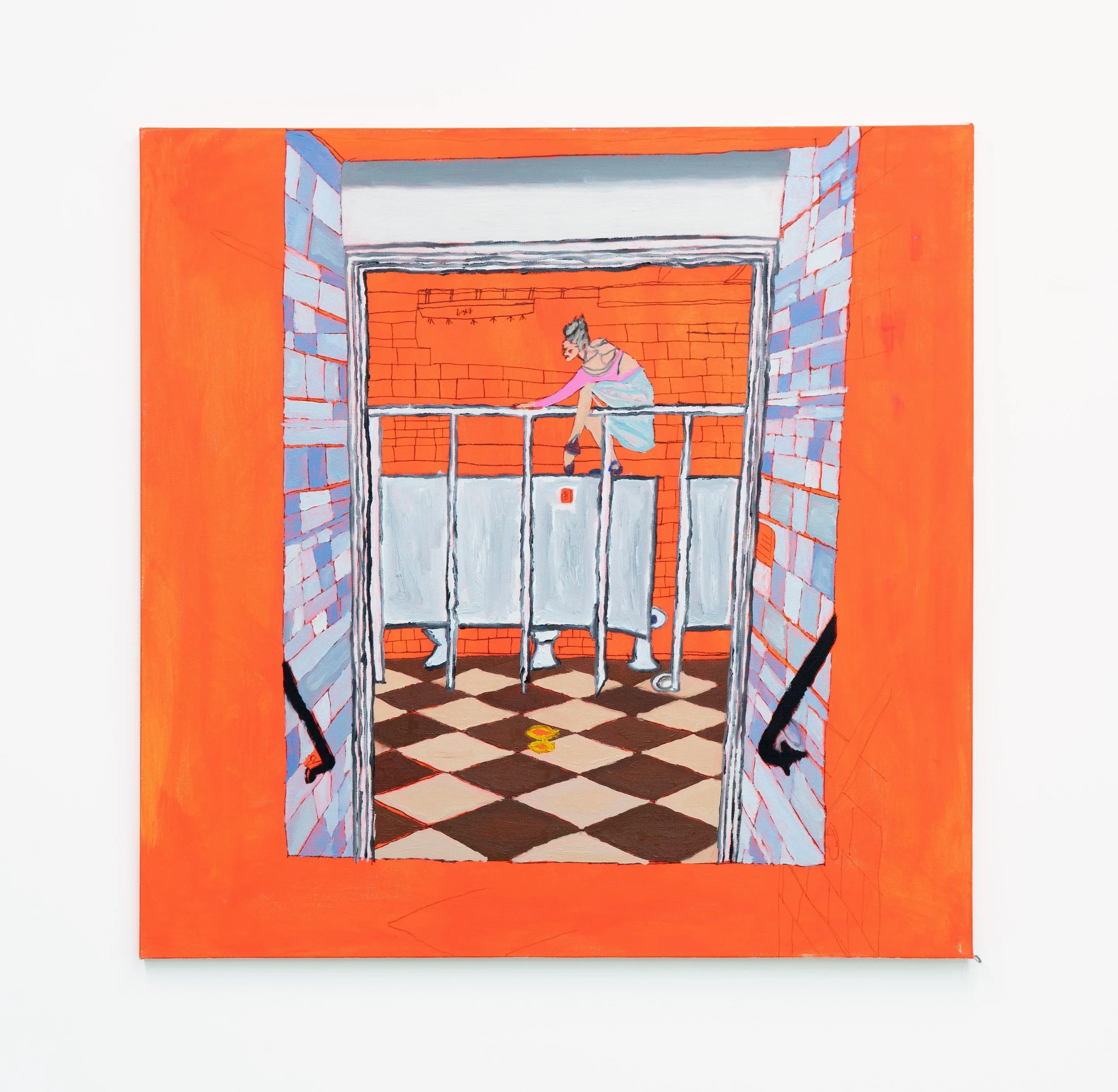 Etiquette,
30" x 30", 
Oil on Canvas