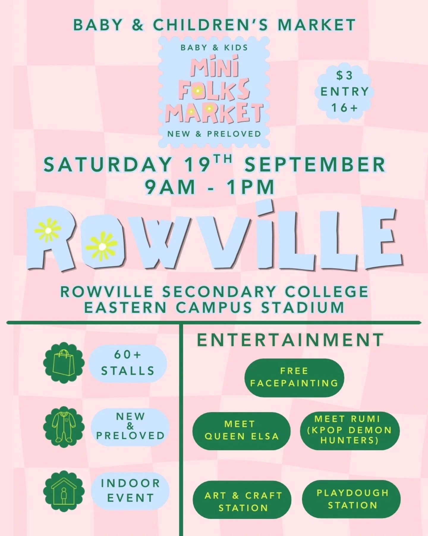 ONE DAY TO GO 🎉

Come and see The Happy Hanger @ Rowville Mini Folks Market for a chance to score some pre-loved goodies and maybe even register to hire a rack or become a seller 🤭

We are so excited to bring our little part of the community to you