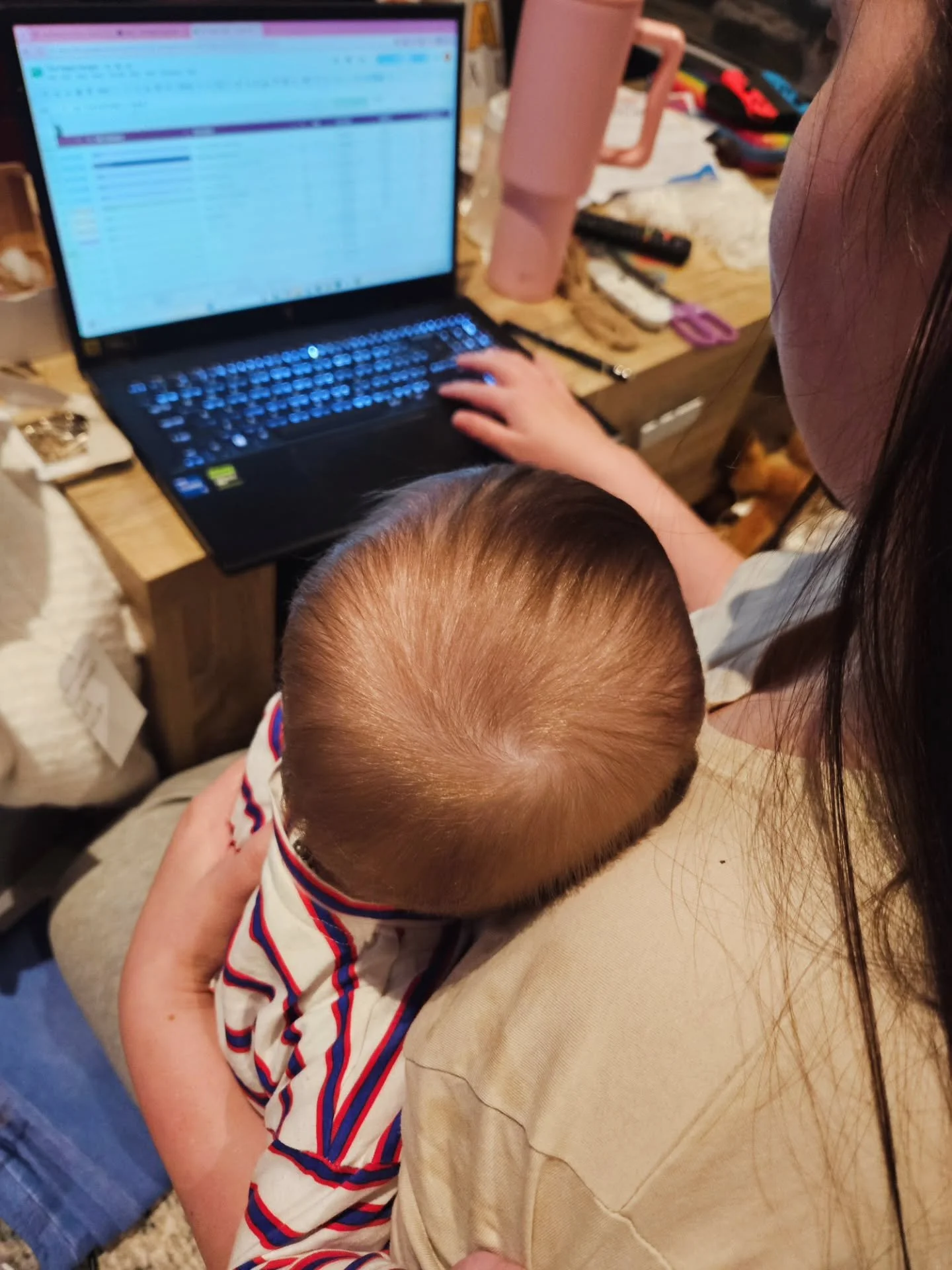My sweet little mumma's boy 🩵

Half the time labelling, sorting and working on my website - looks like this.

It makes it much harder and slower, but i wouldn't trade it for the world 🥰

Here's to the parents raising kids, working full time &amp; t