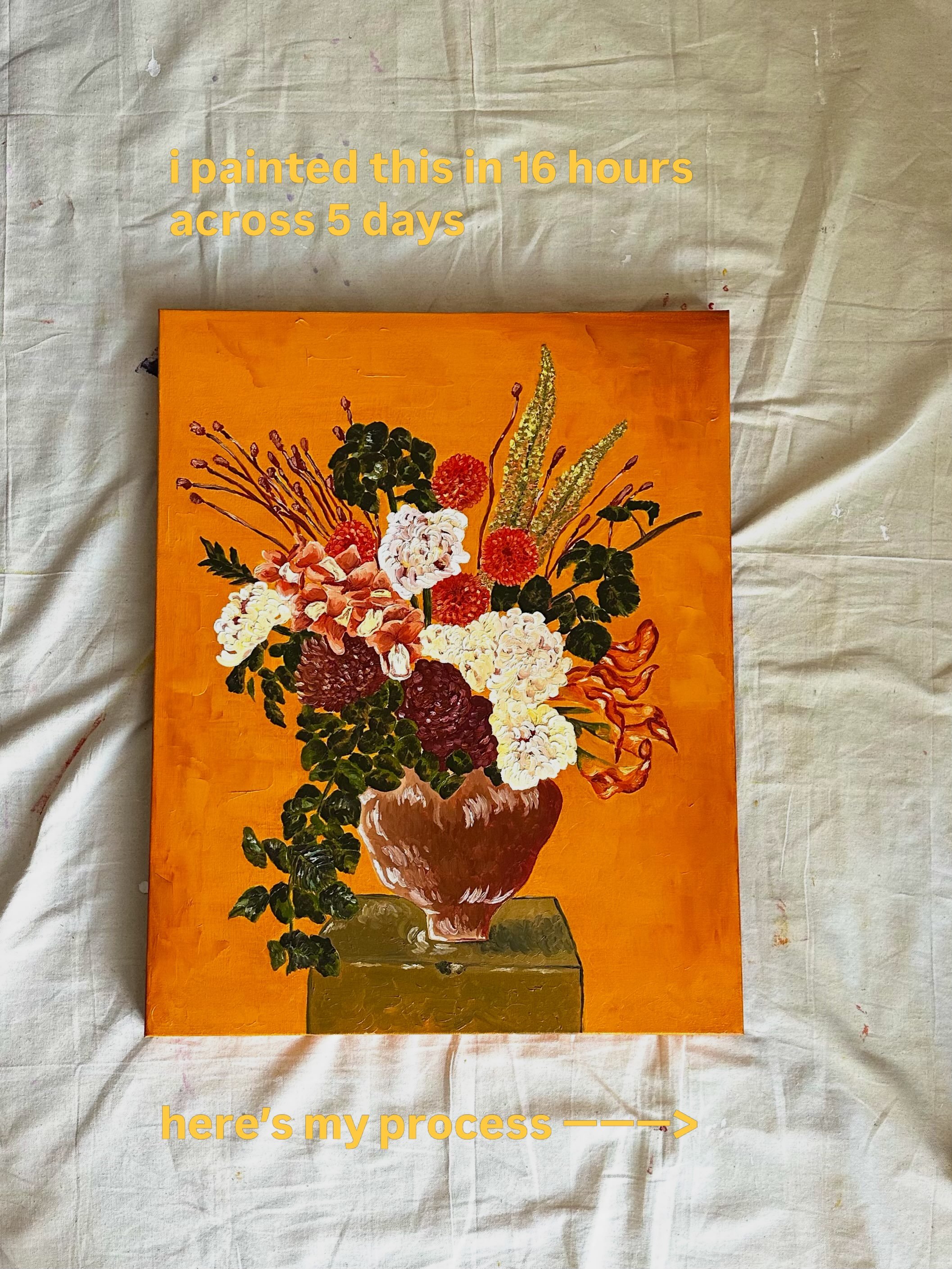 october&rsquo;s arrangement, prints (&amp; the original!) available for purchase @ the link in my bio 🍂

#oilpainting #originalartwork #paintingprocess #atlantaartist #artprogress