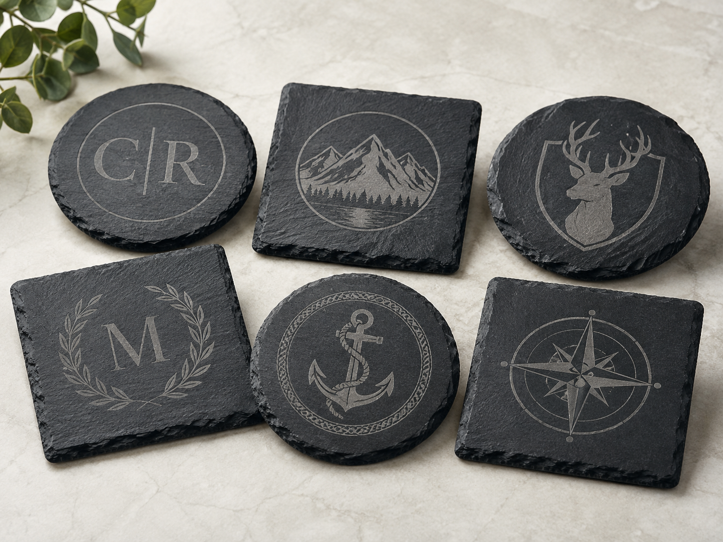 Custom slate coaster