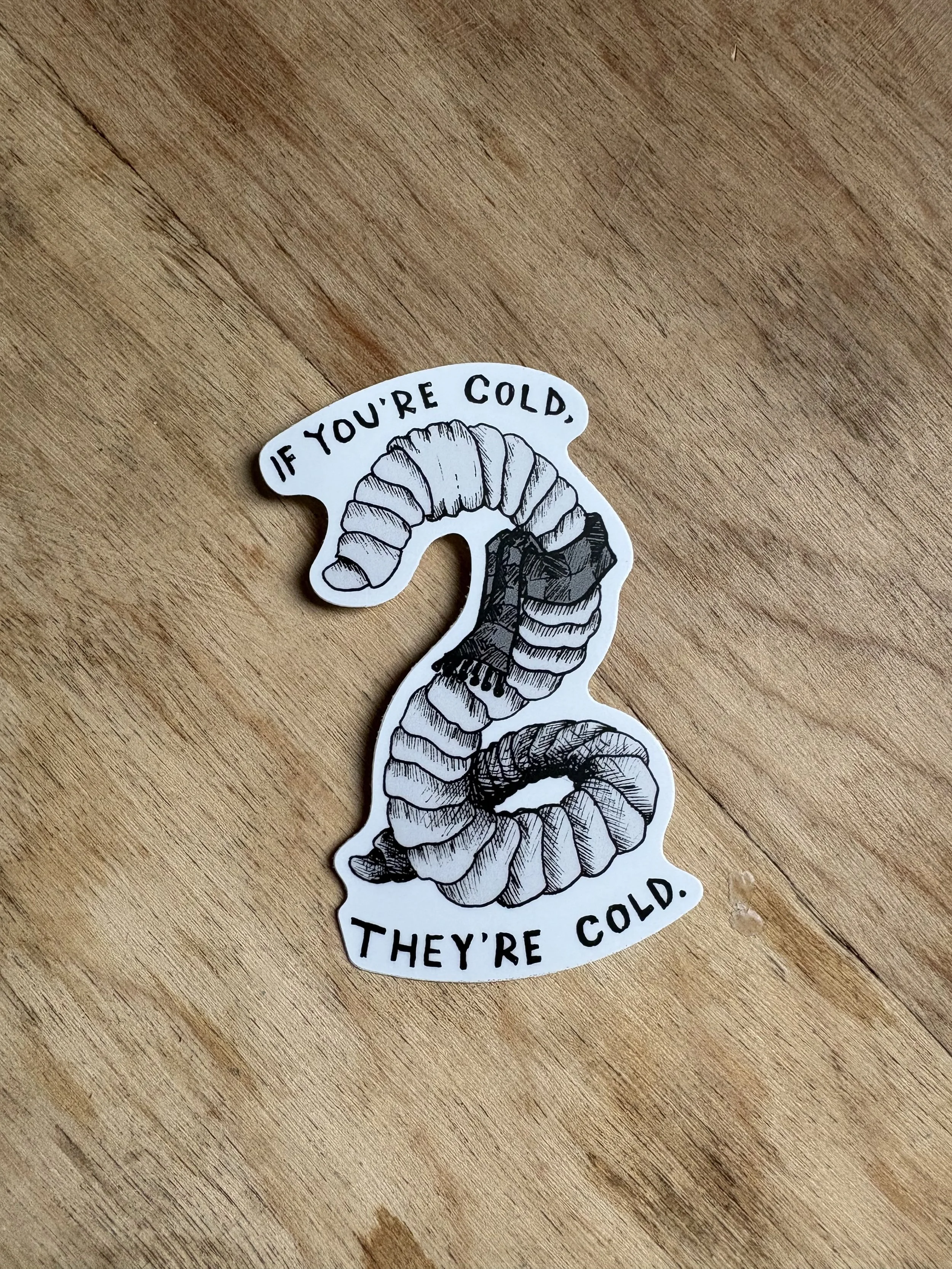 if you're cold, they're cold vinyl sticker
