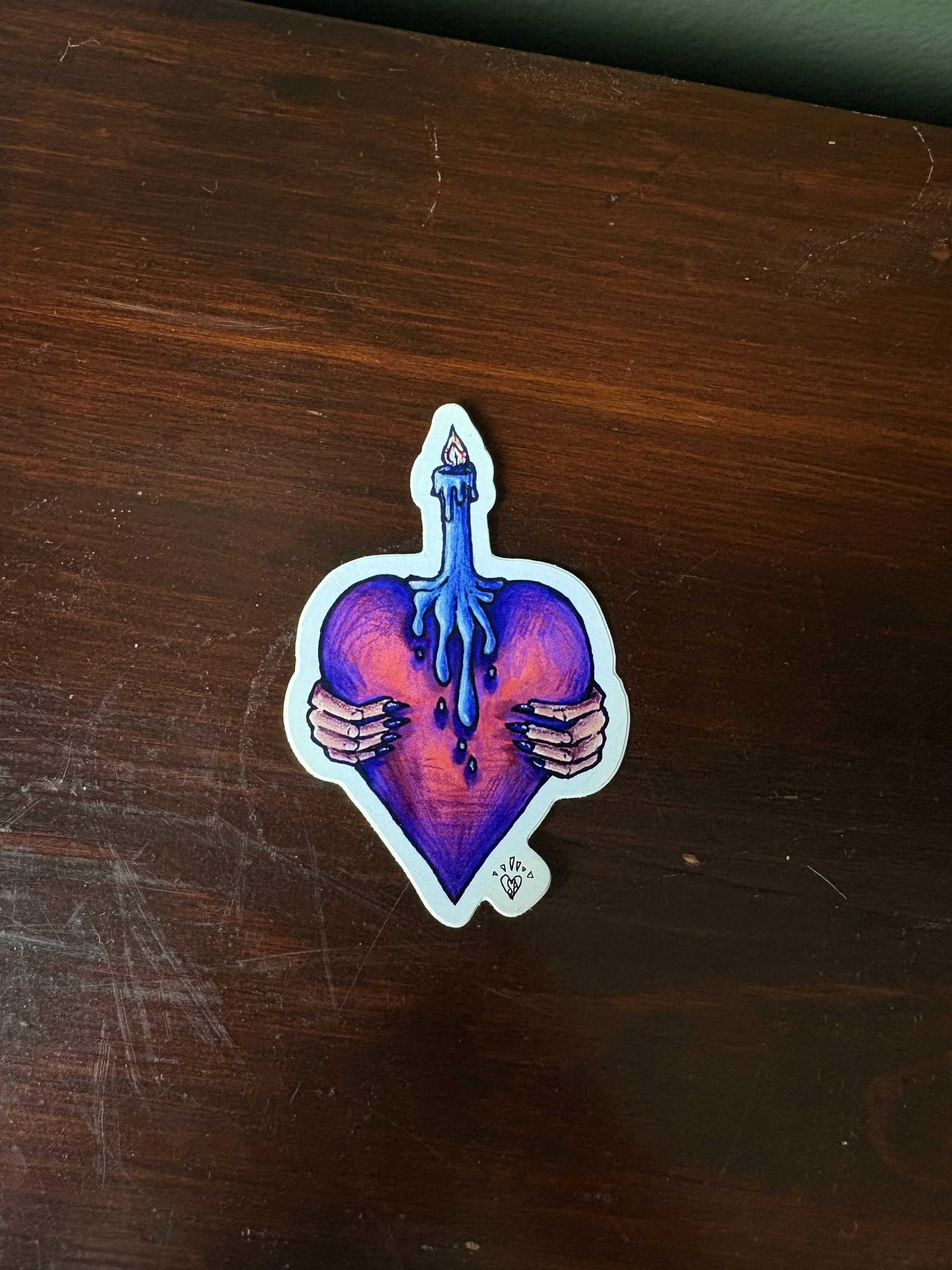 stubborn heart vinyl sticker