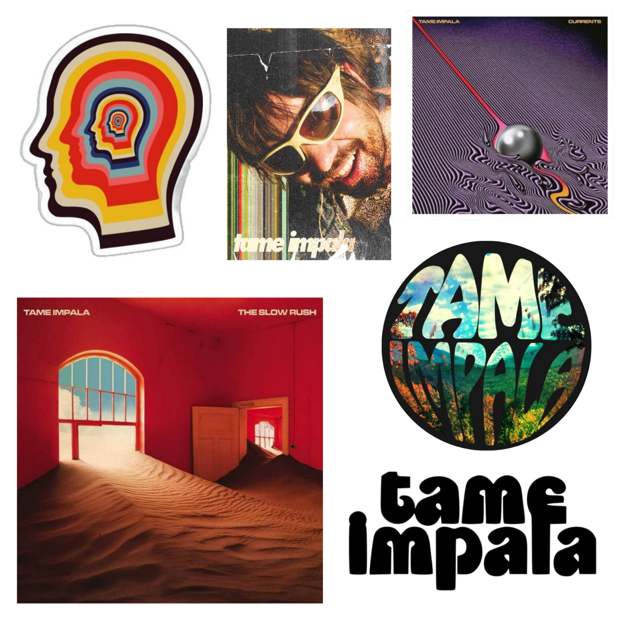 Tame Impala Vinyl Laptop Stickers