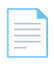 A document icon with lines representing text on a blue background.