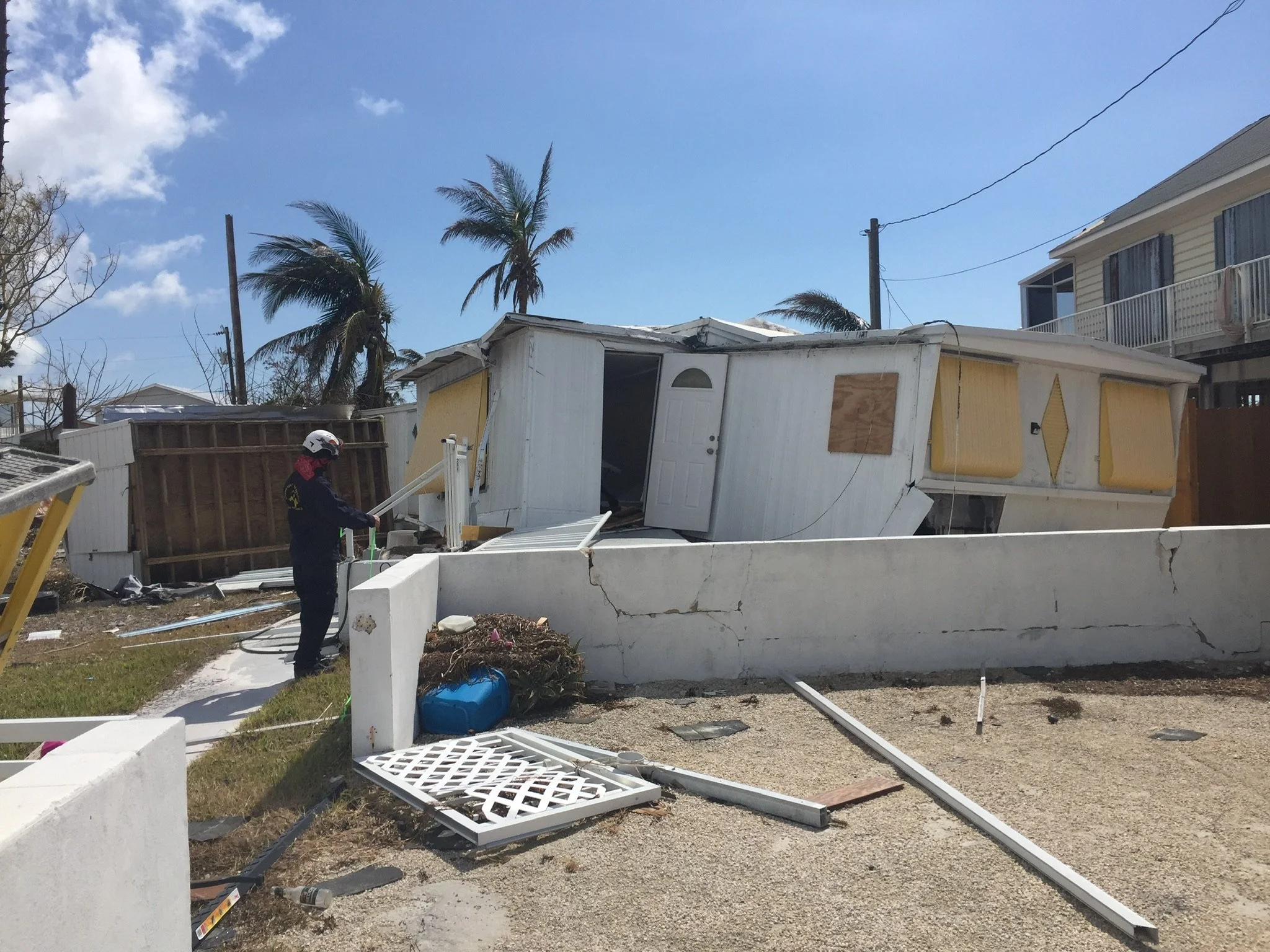 Matt tagging a home after a cleared search. Hurricane Irma, FEMA Urban Search & Rescue (USAR) CA-TF4, 2-week deployment, Florida Keys, September 2017. 
