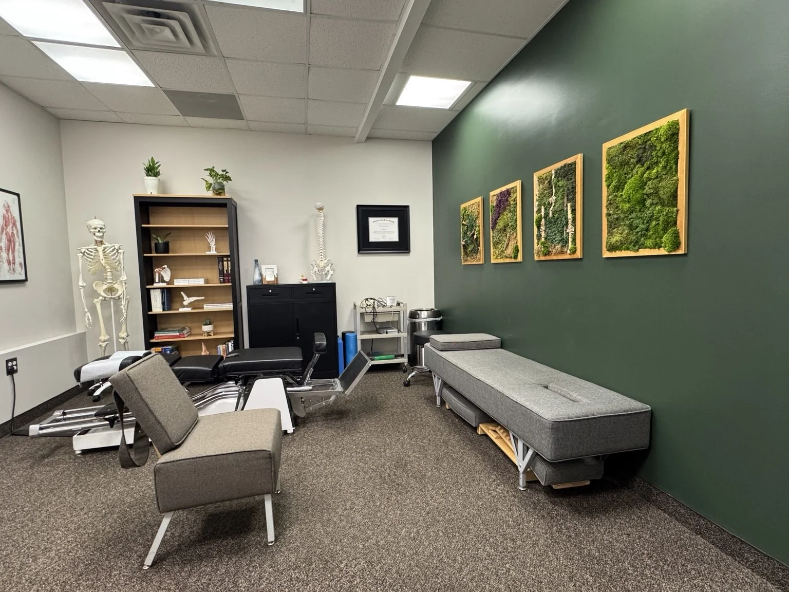 A treatment room at ReVibe Chiropractic and Rehabilitation.