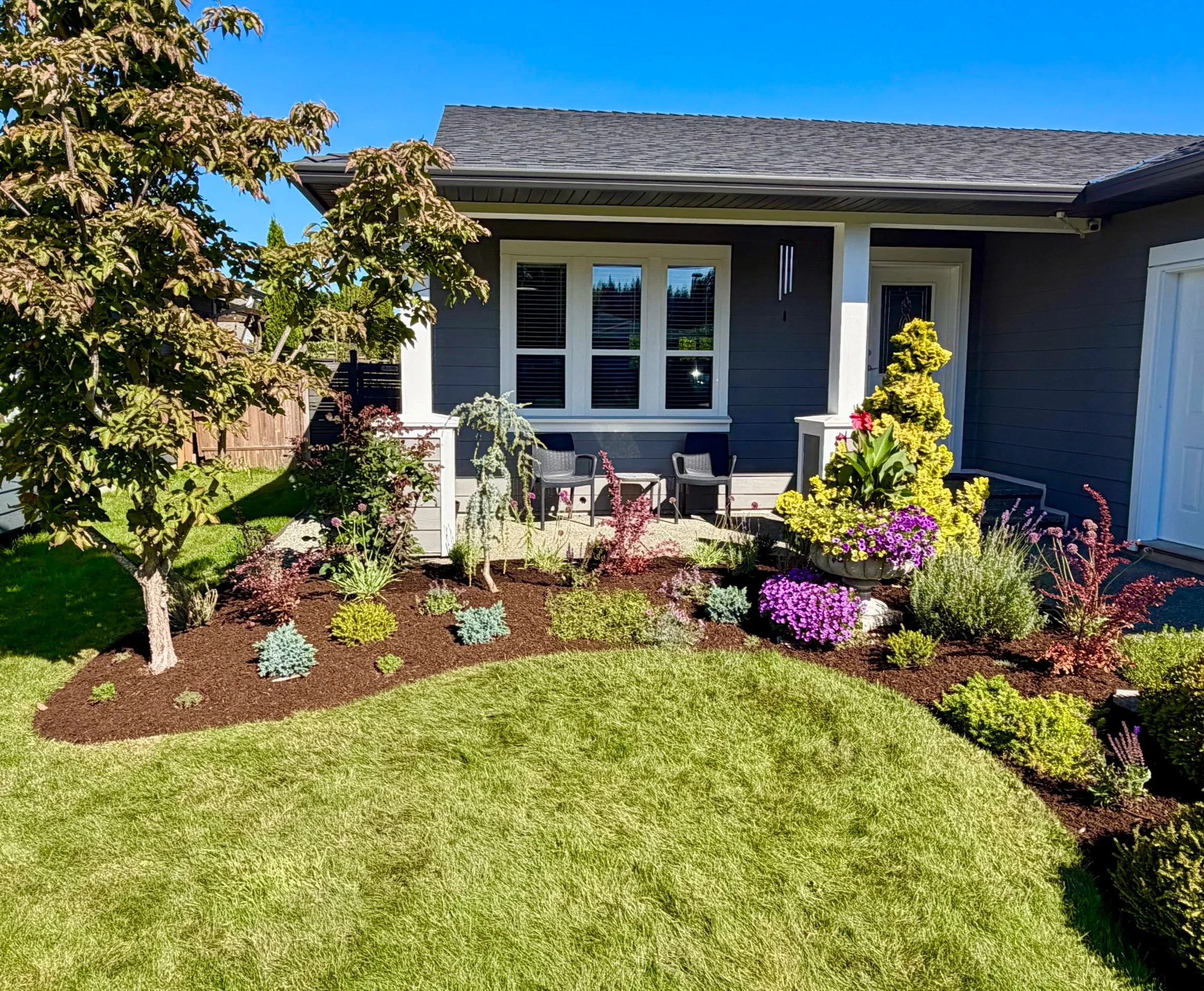 Fall landscape and garden cleanup