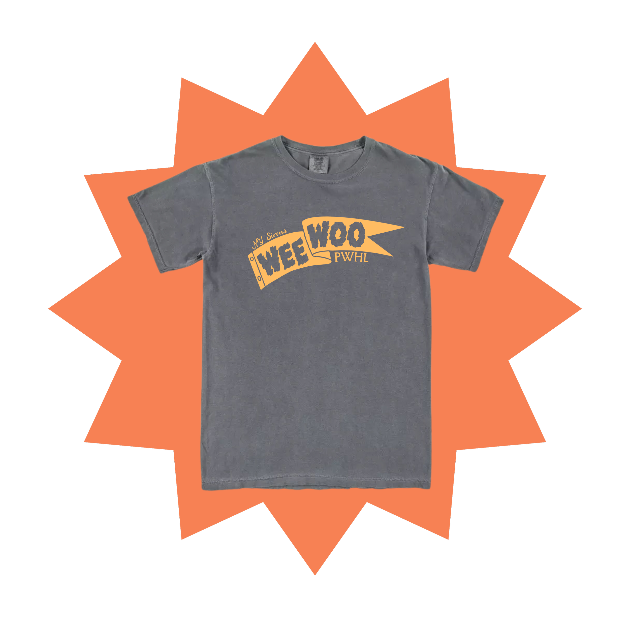 T-shirt, grey/ orange