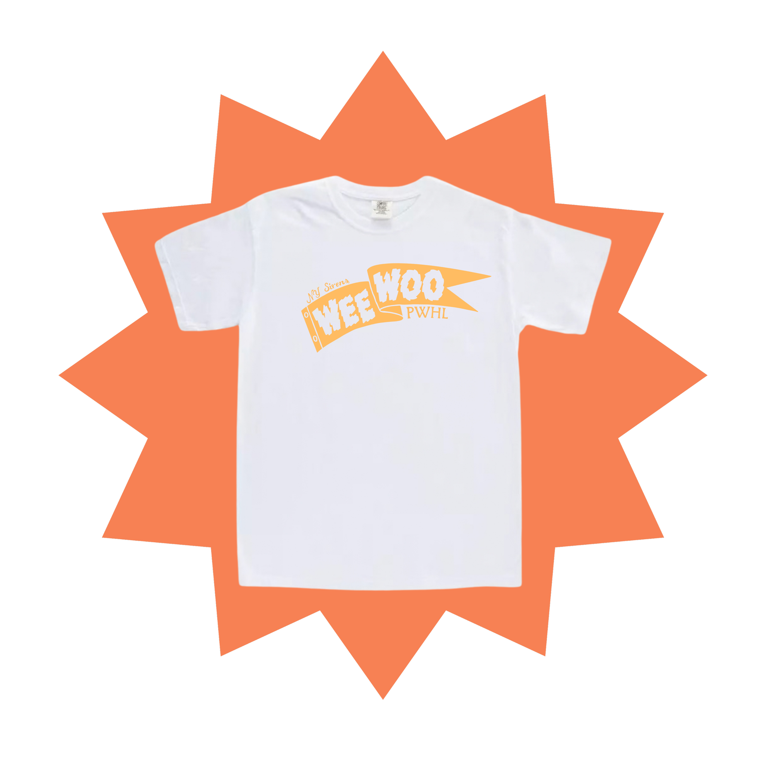 T-shirt, white/ orange