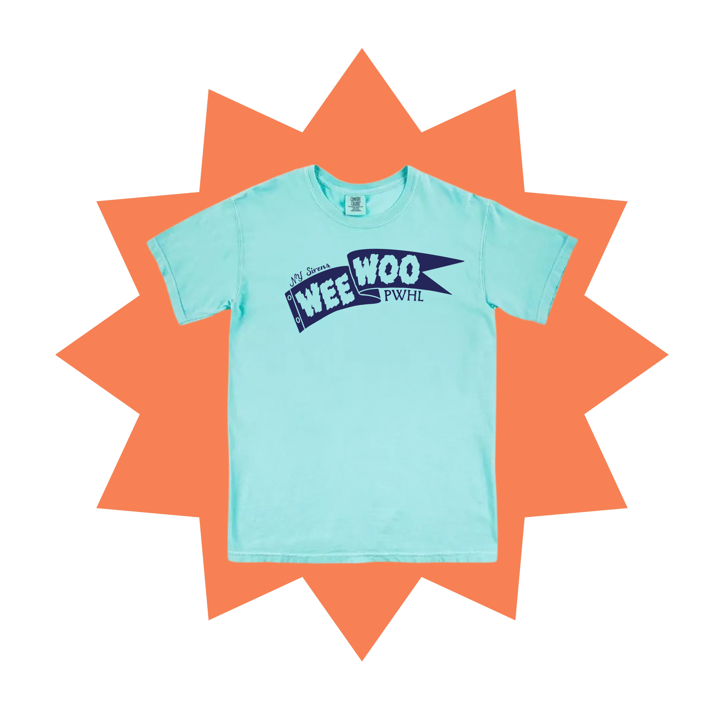 T-shirt, teal/ navy