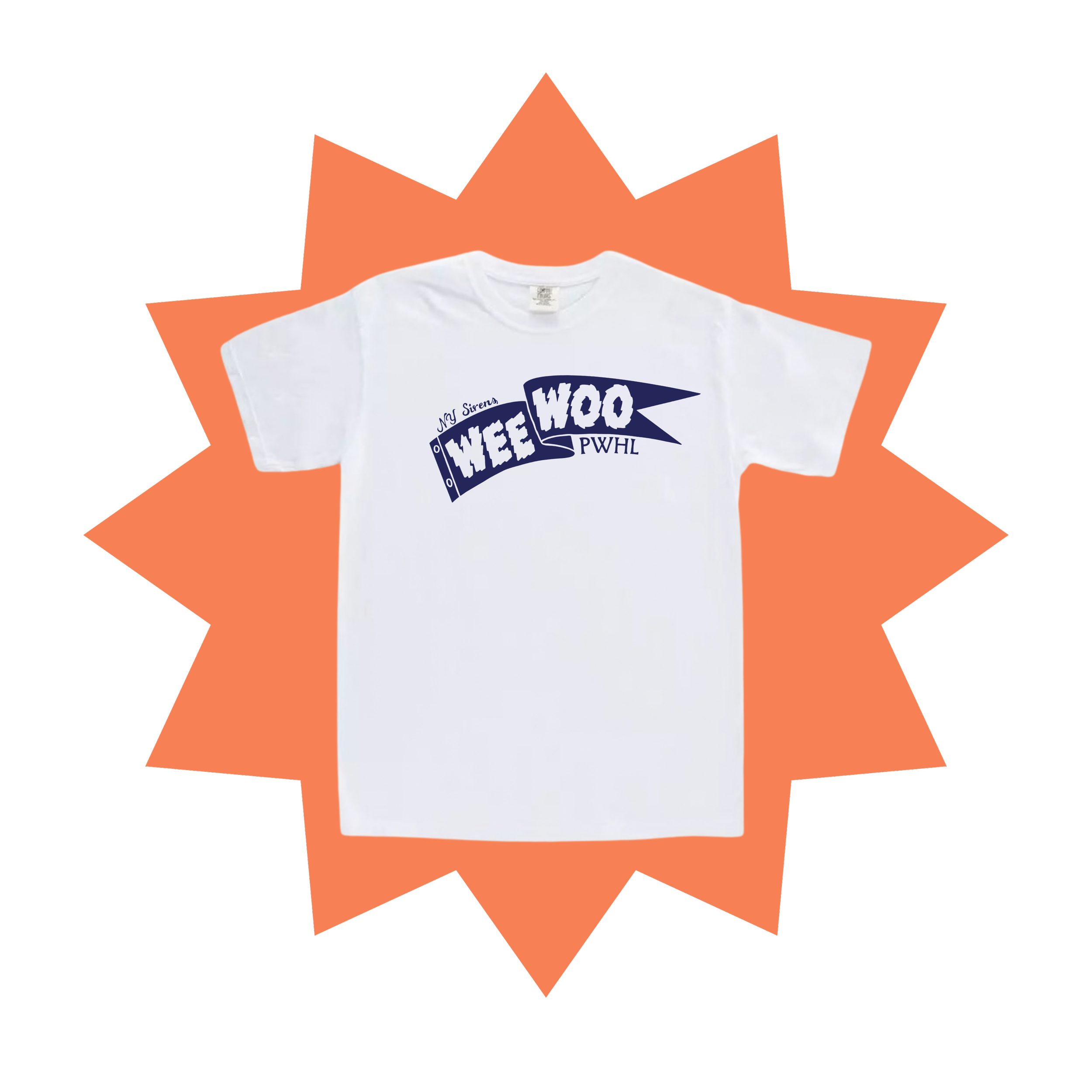 T-shirt, white/ navy