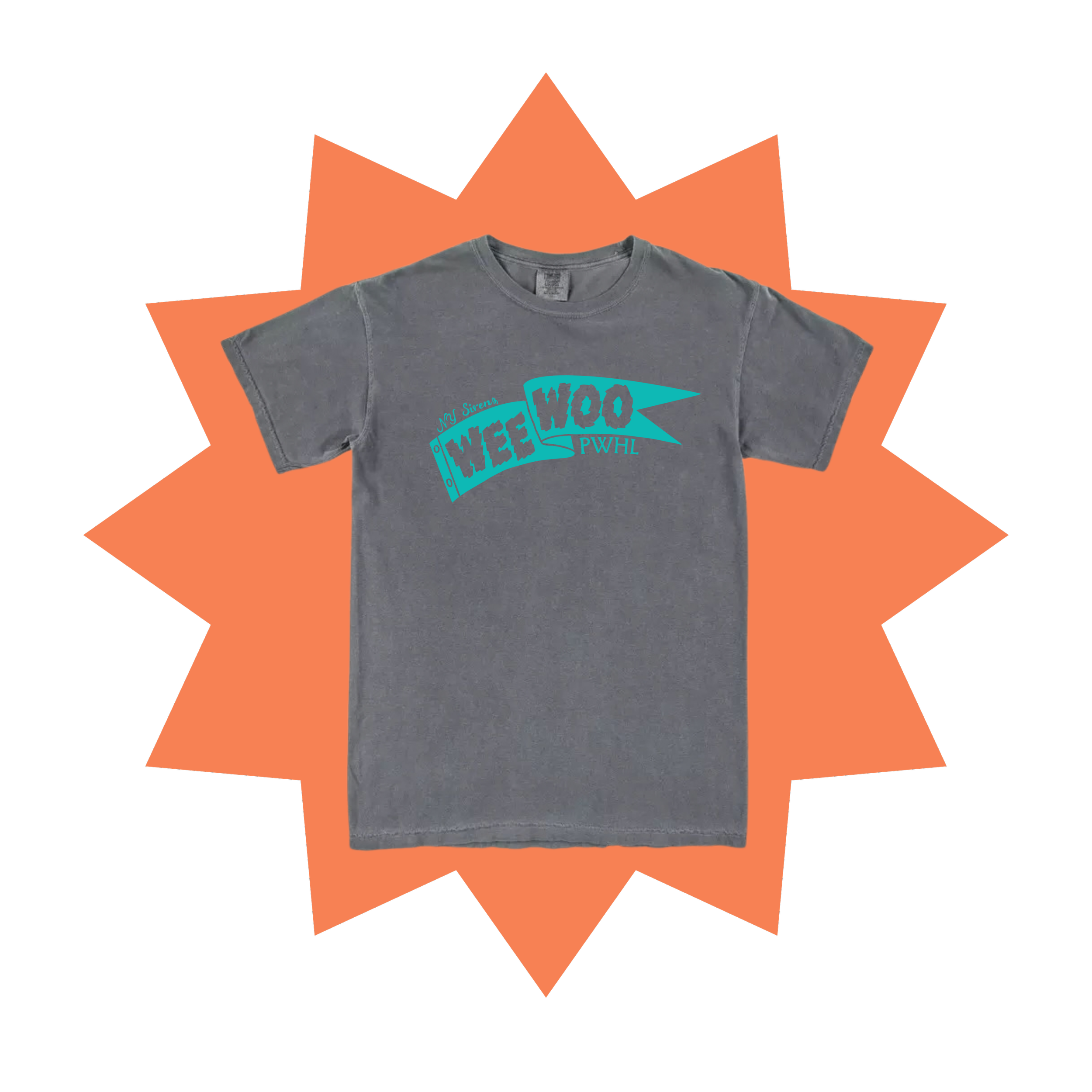 T-shirt, grey/ teal