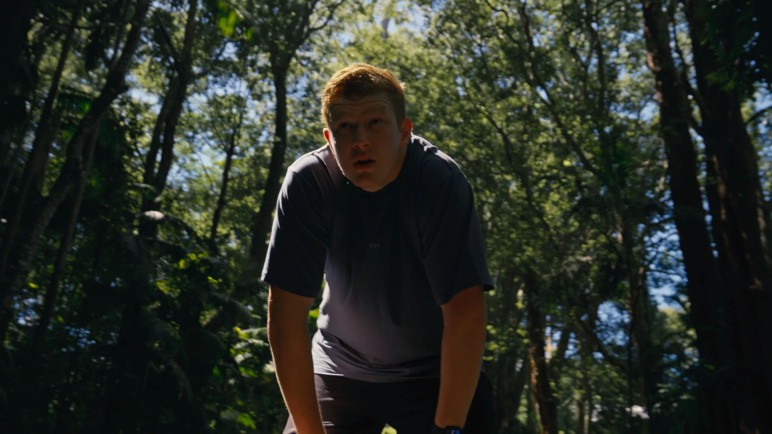 Runner stopped to take a breath in the LSKD spec film.