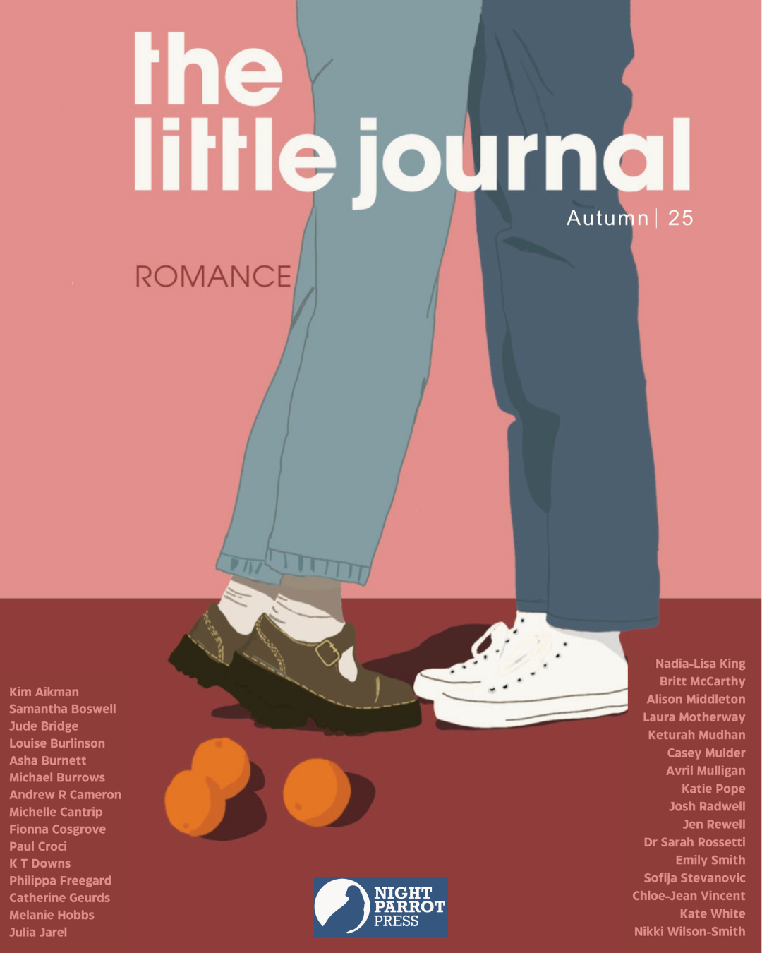 A cover page with the title 'The little journal Autumn 25 Romance and a list of authors including Britt McCarthy