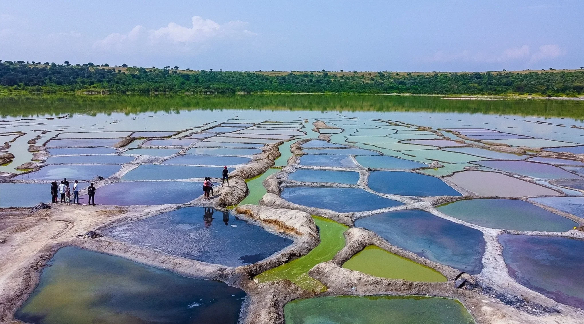 Salt Pans on Lake Bunyampaka
Queen Elizabeth National Park, Uganda