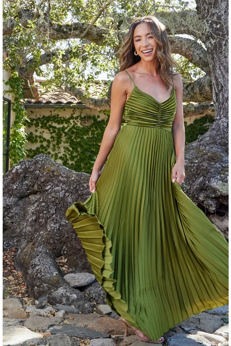 Naira Pleated Maxi Dress