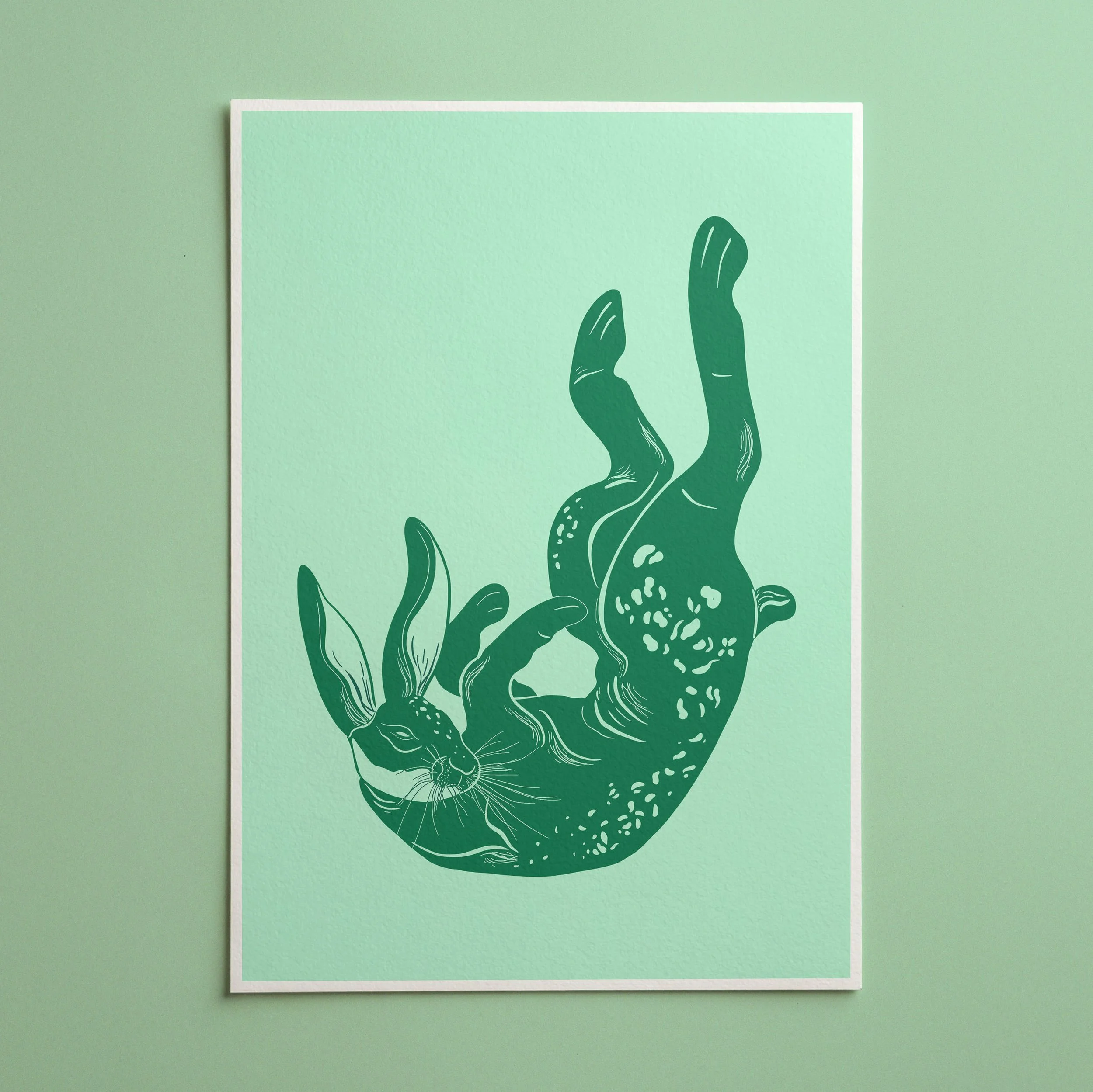 Affiche lapin fantaisiste