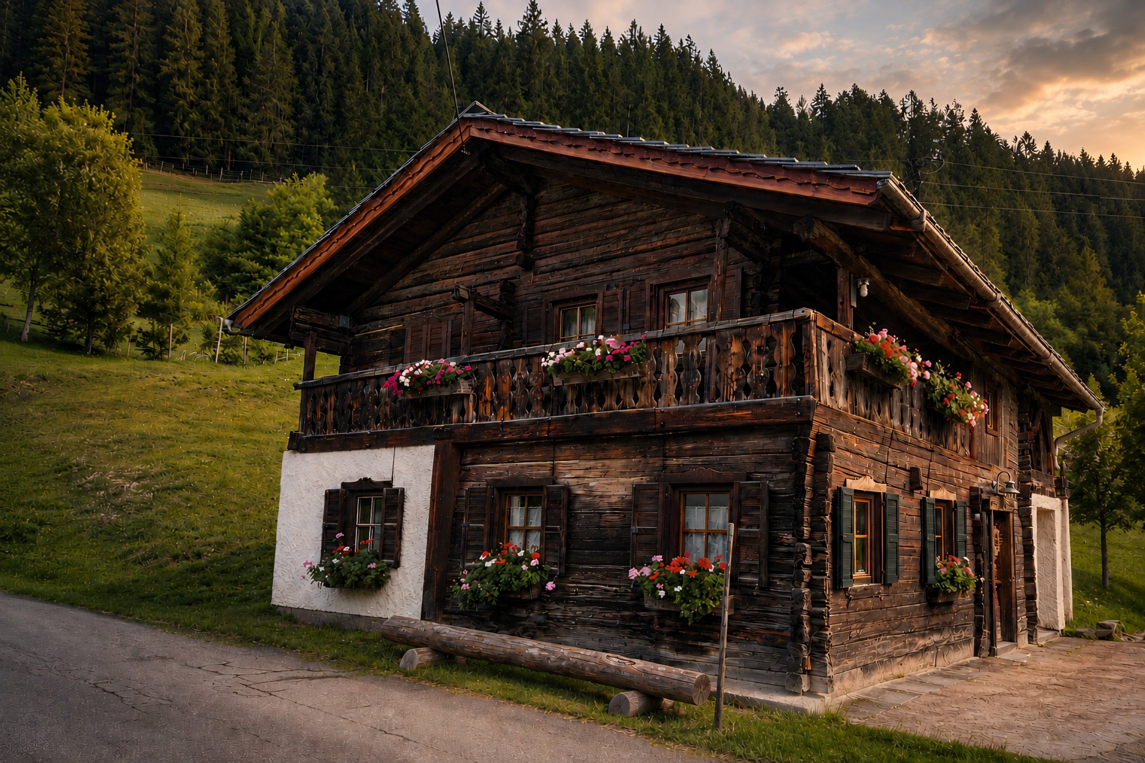 Frontansicht Chalet das Bergler