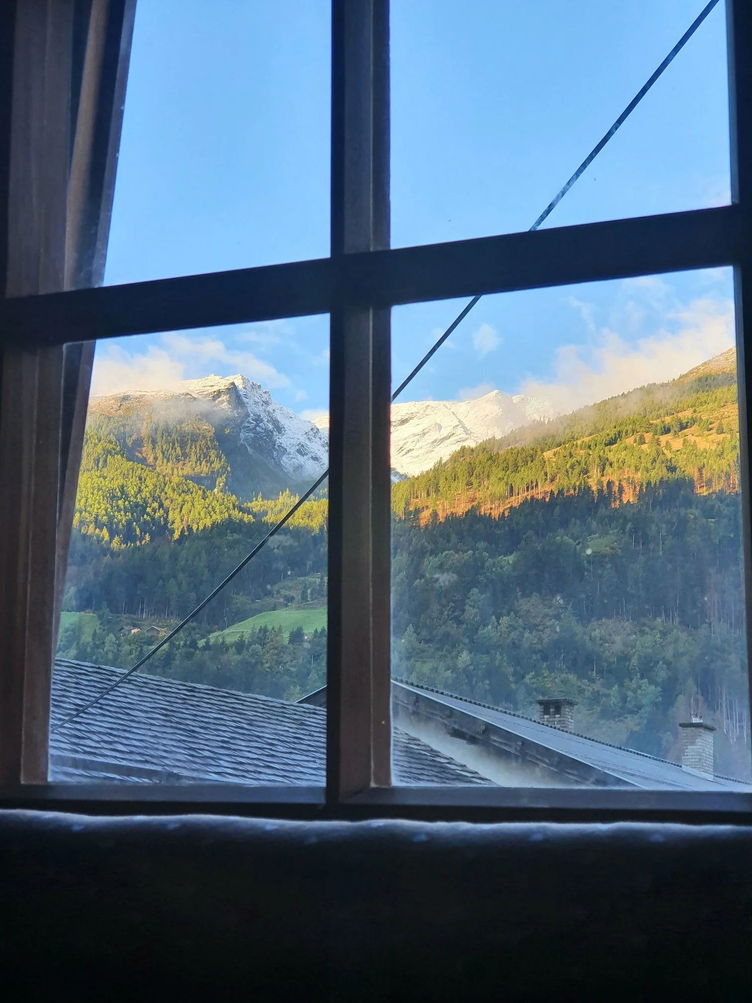 Bergblick aus dem Schlafzimmer 