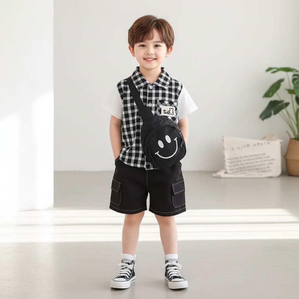 Stylish co ord set with sling bag