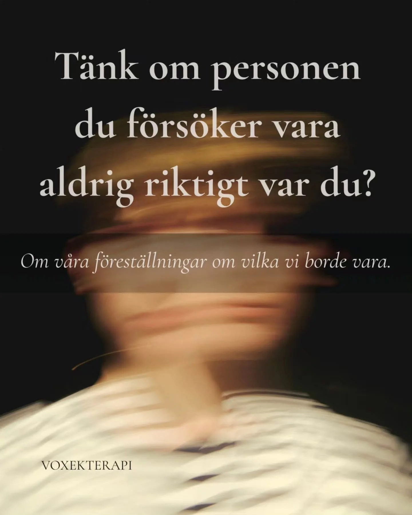 Vi g&aring;r genom livet med m&auml;ngder av f&ouml;rest&auml;llningar om hur det ska vara.

Hur en bra f&ouml;r&auml;lder ska k&auml;nna.
Hur en lycklig relation ska se ut.
Hur framg&aring;ng ska k&auml;nnas.
Hur mycket vi borde orka.
Vad vi borde v