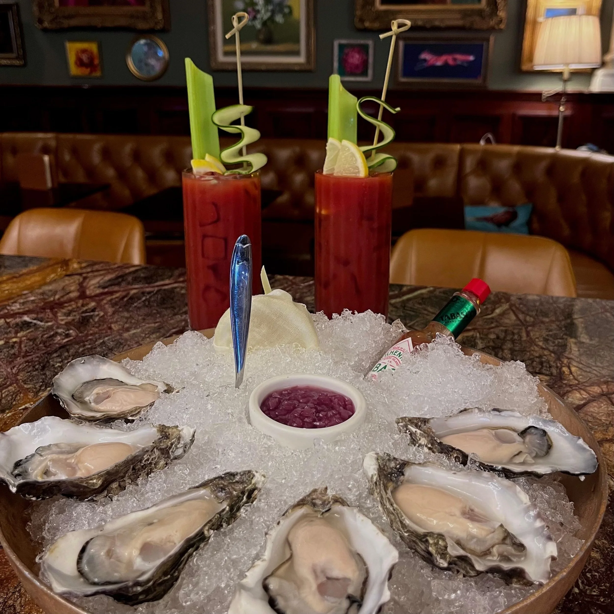 Lindisfarne oysters, served with Tabasco, Mignonette &amp; Lemon. 🦪✨

Usually &pound;3.50 a shuck, but from 12&ndash;5pm they&rsquo;re just &pound;1.50 each during Oyster Happy Hour.

Fresh, elegant, and best enjoyed with good company. See you at th