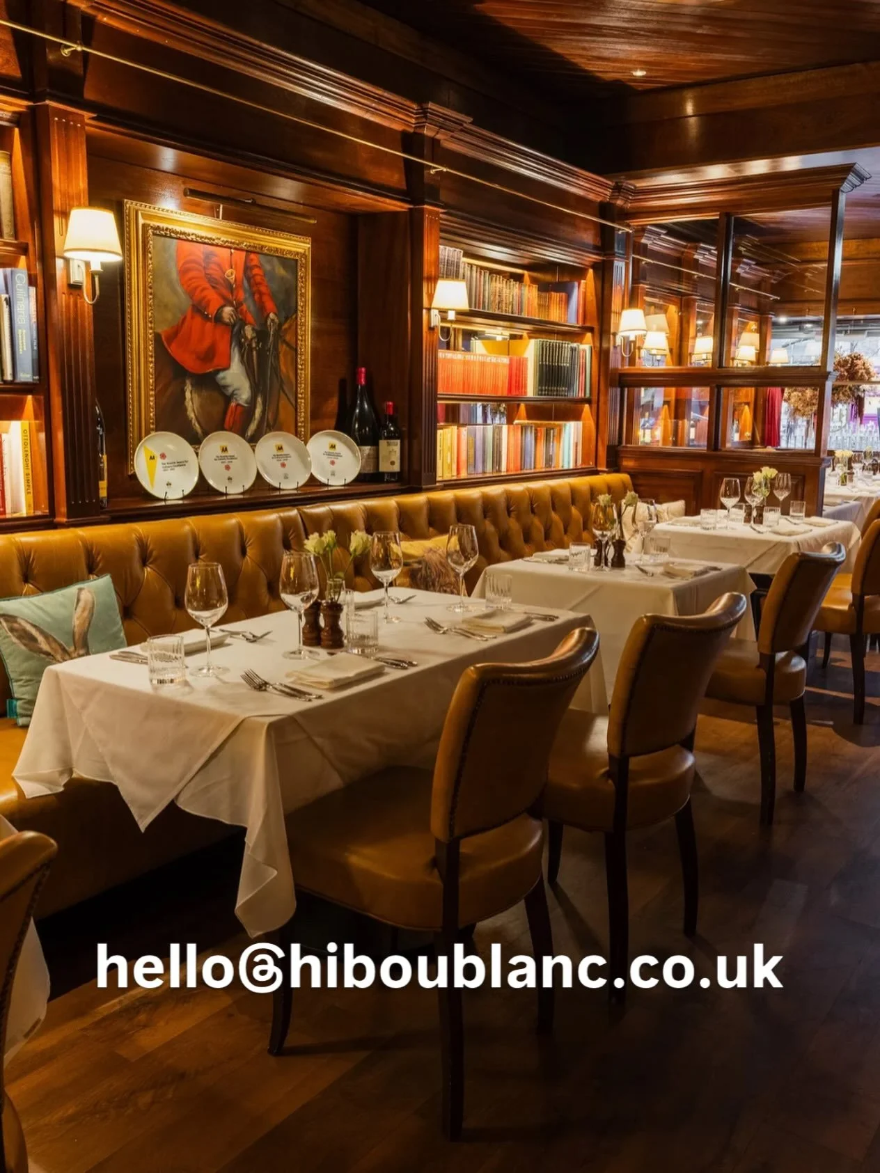 We have a new email for all enquiries. Our email has been down over the weekend so please resend any enquiries sent over the weekend and we&rsquo;ll answer promptly. Our new email address is: hello@hiboublanc.co.uk