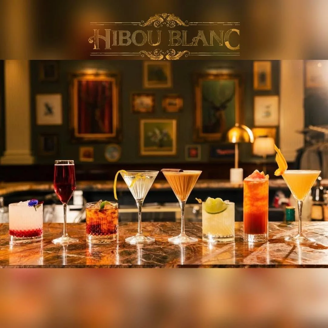 When one just isn&rsquo;t enough&hellip; 🍸✨

Join us at the bar at Hibou Blanc and start the weekend a little early.

Cocktails, good company &amp; Thursday done properly.