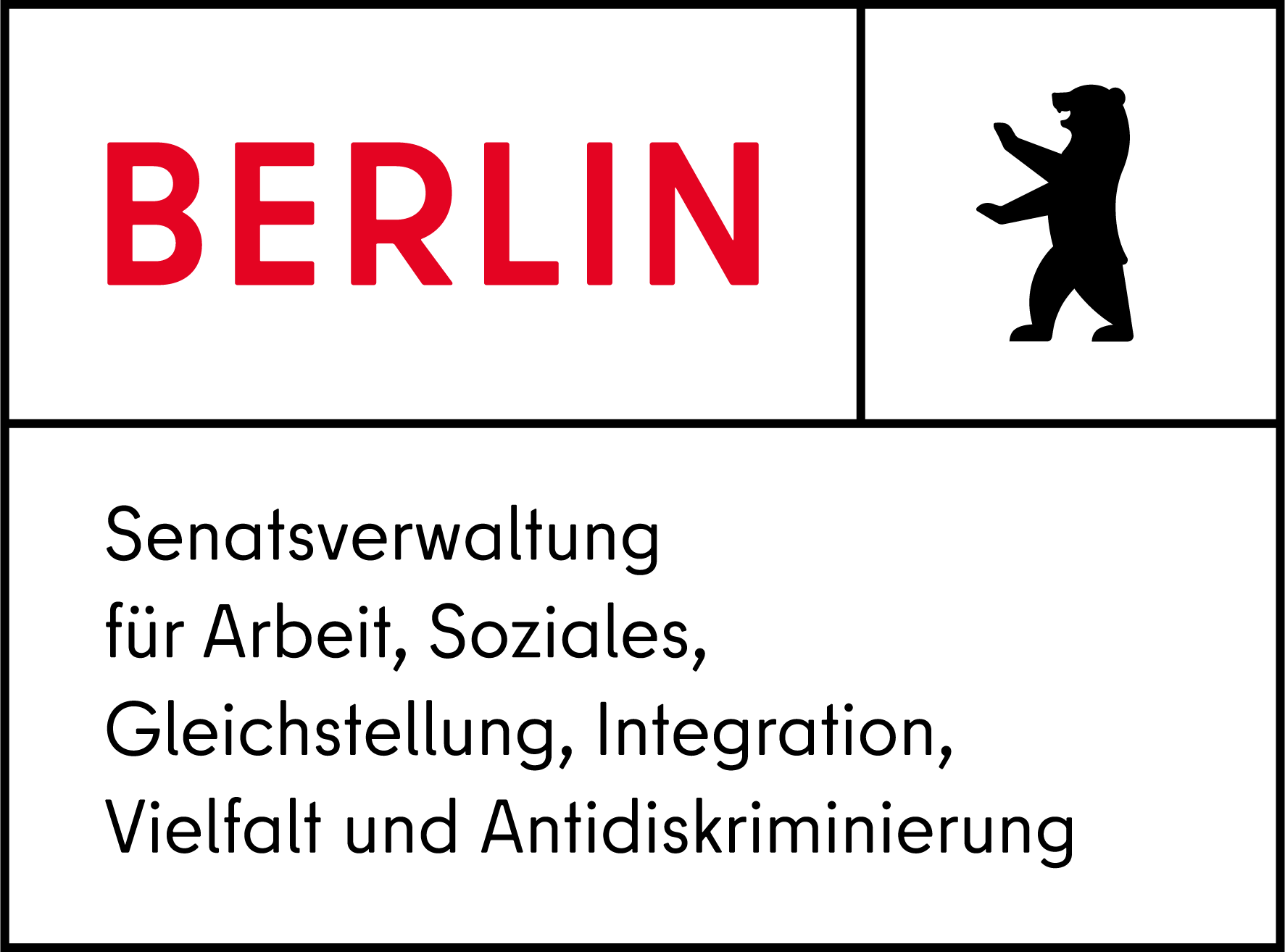 Logo mit schwarzem Text, der 'Berliner Philharmonie' schreibt, und rotem Schriftzug 'BERLIN', alles auf schwarzem Hintergrund.