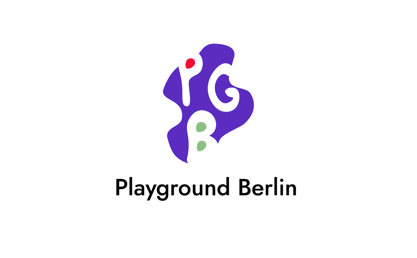 Das Logo zeigt eine stilisierte, abstrakte Darstellung eines Kopfes mit einem lila Gesicht, zwei grünen Punkten im Halsbereich, einem roten Punkt in der oberen Region und einem größeren grünen Punkt an der Seite. Es enthält auch den Text "Berlin Brain" darunter.