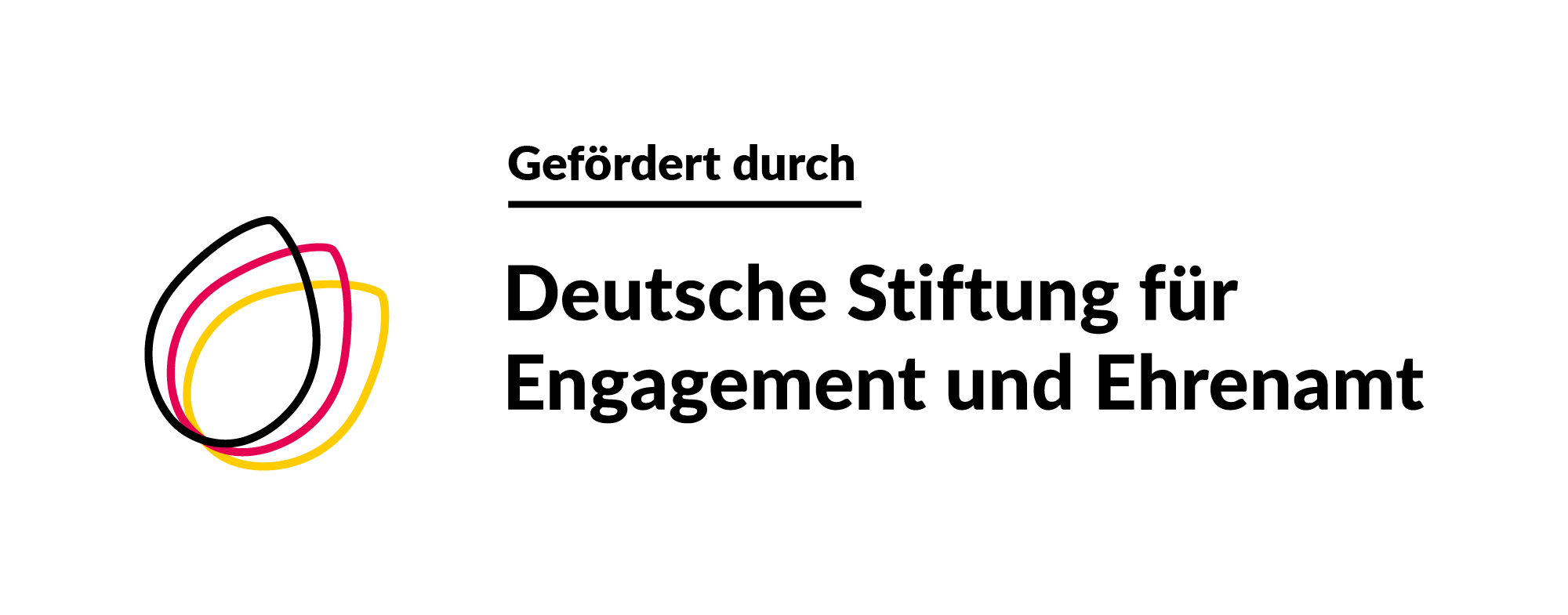 Logo mit schwarzen, roten und gelben Linien in einem weißen Kreis, daneben der Text 'Deutsche Bank' in Schwarz.