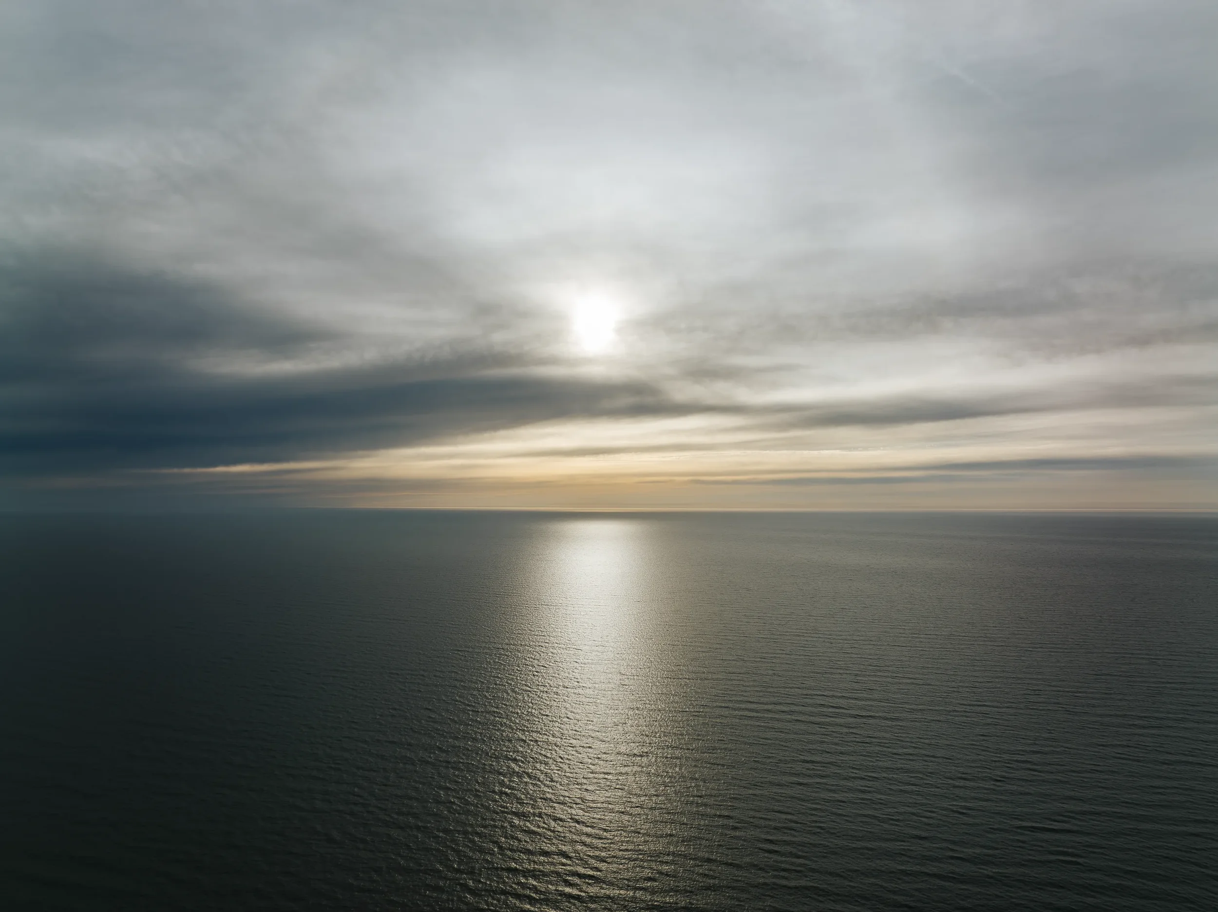 Drohnenfoto, Sicht auf Nordsee, Küste Dänemark