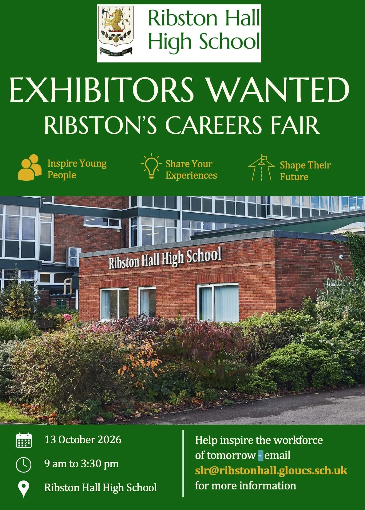 Ribston Hall High School Careers Fair: Tuesday 13th October