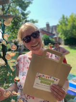 Abi with the wind chime kit