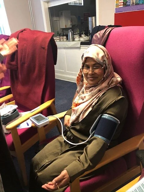 Receiving care at the Day centre