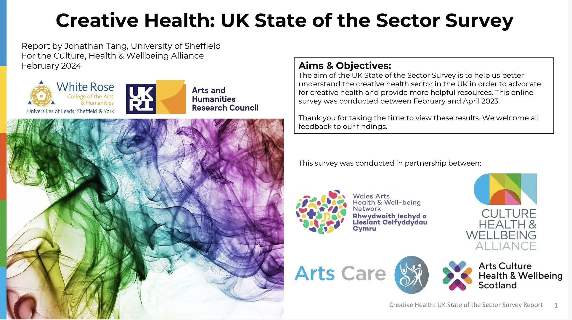 Creative Health: UK State of the Sector Survey 