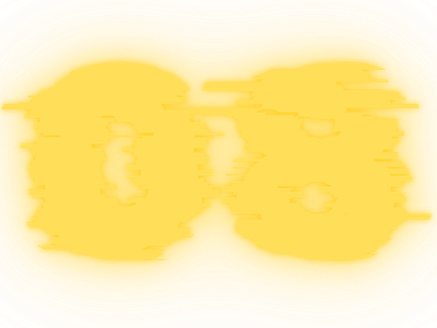 Nur die Zahl 08 in Gelb auf einem gelben Hintergrund sichtbar.