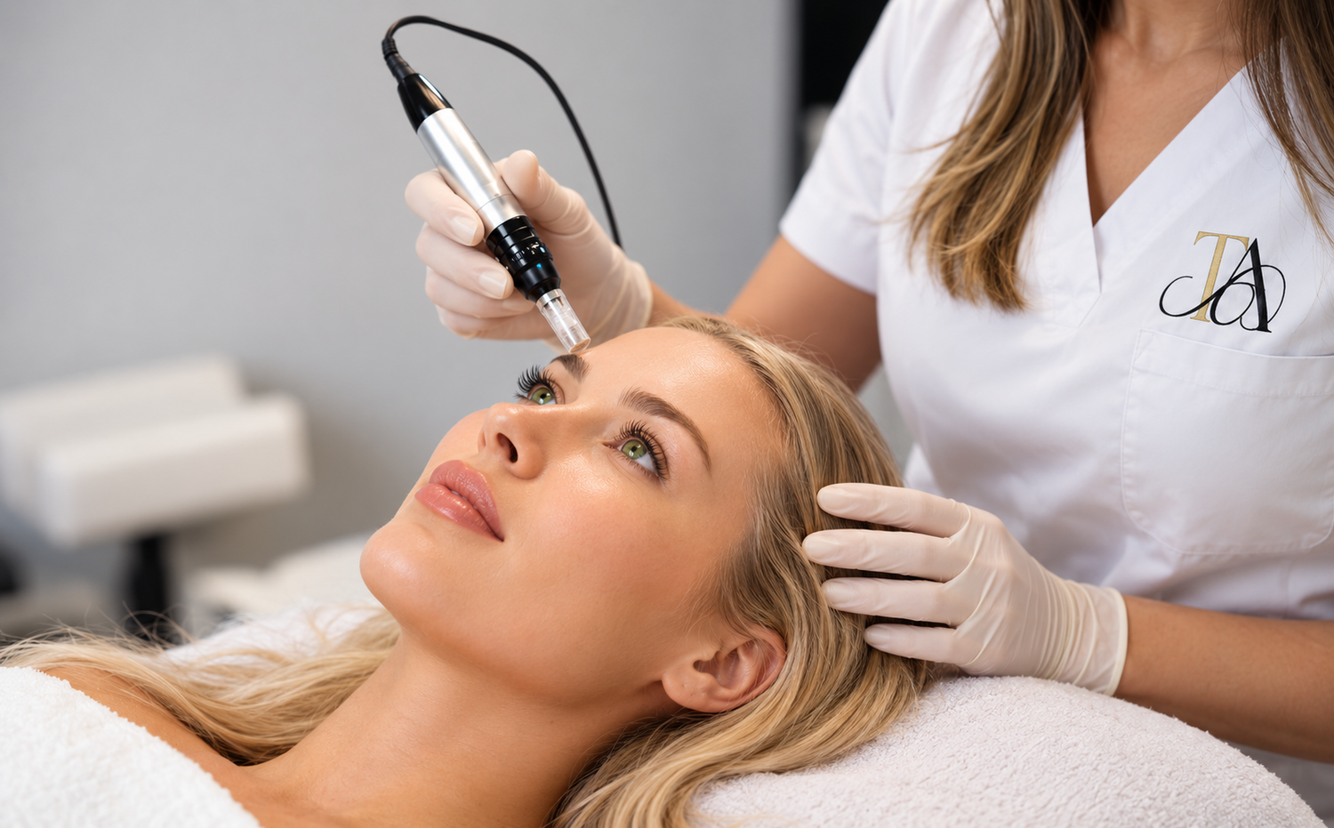 Microneedling treatment at Tajmeel by Amna
