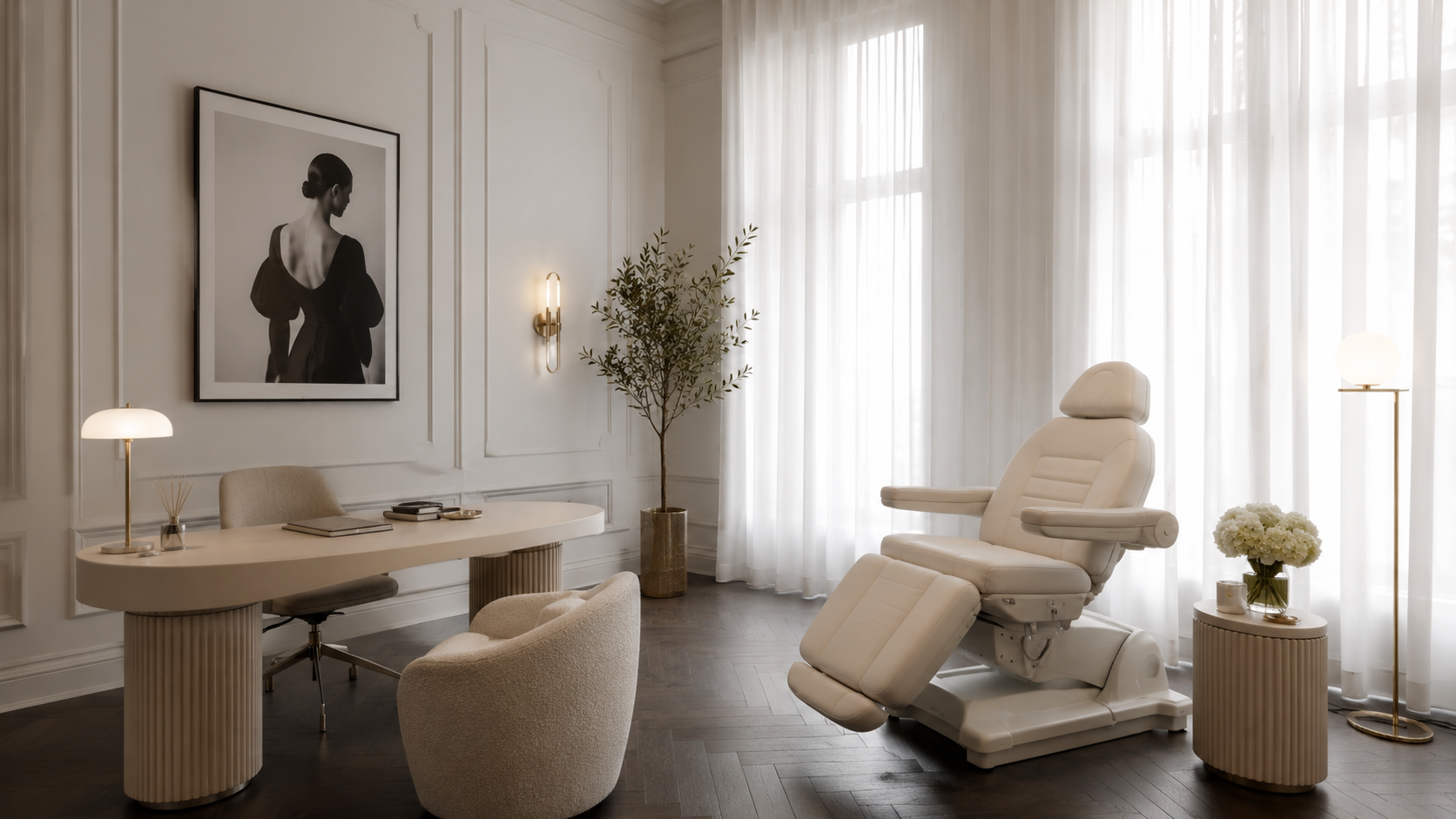 The treatment room at Tajmeel by Amna on Wigmore Street