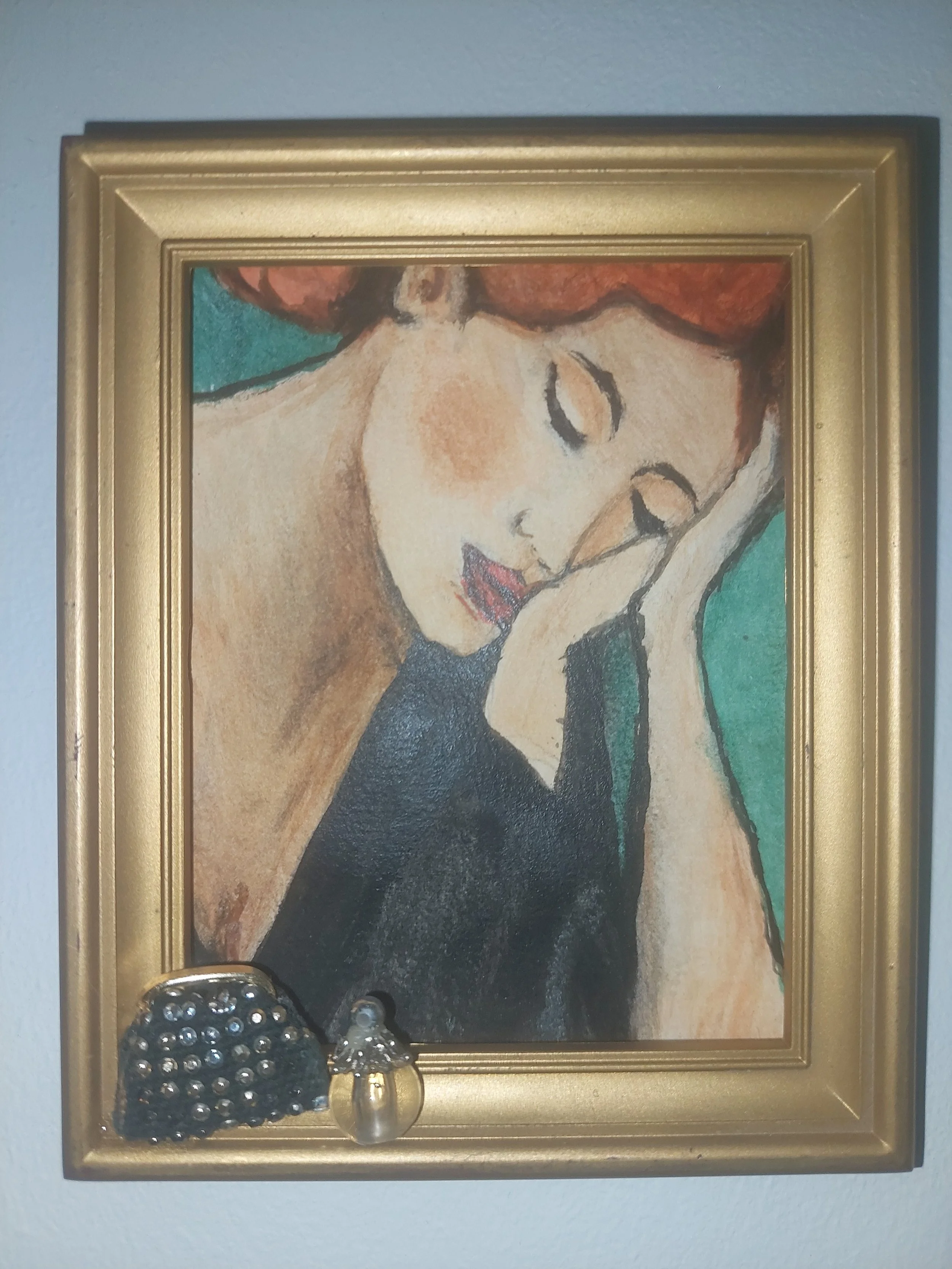 "La dormeuse" Tableau n°2 Collection "Hors Cadre" Illustration style Modigliani Amédéo