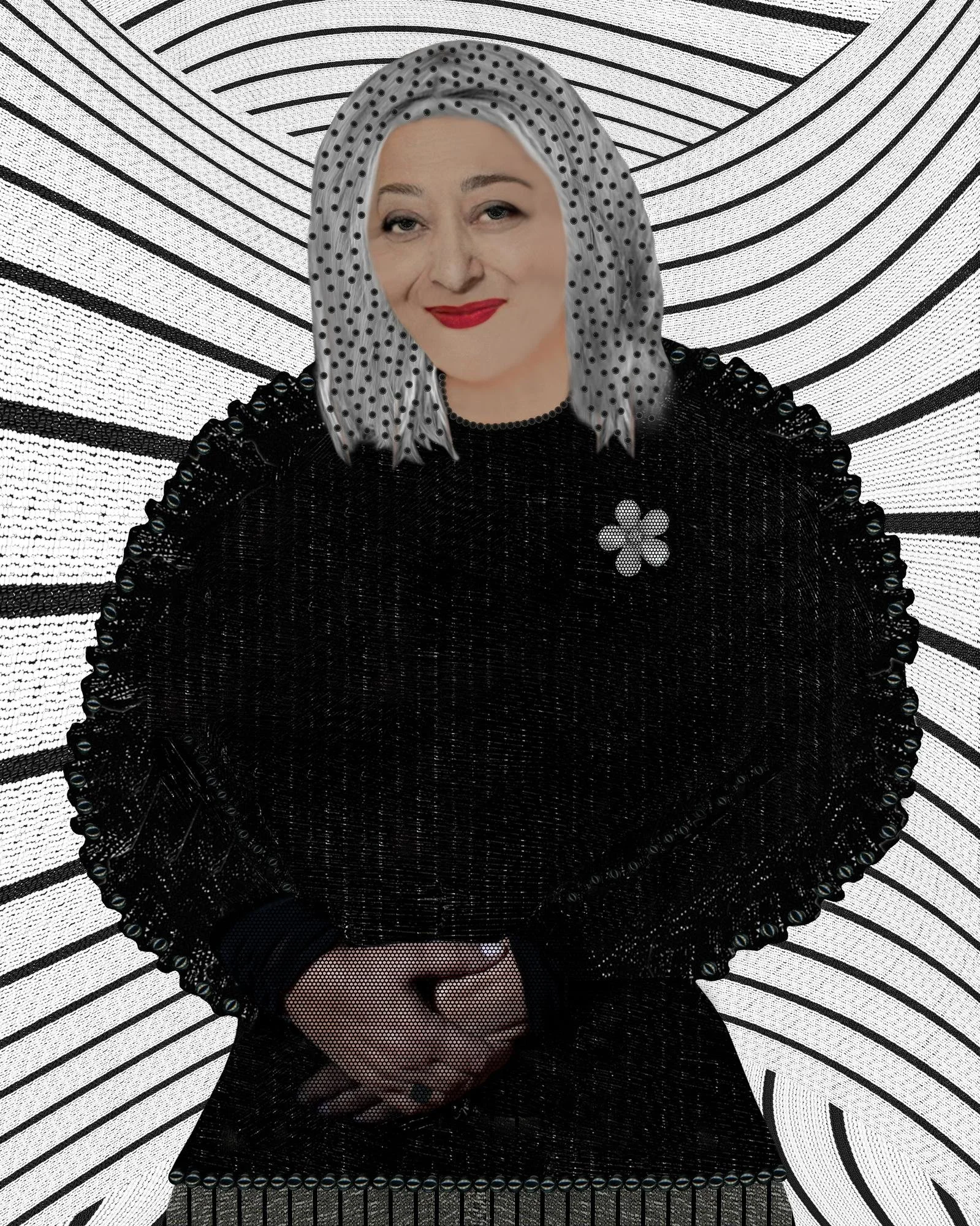 Structures: Zaha Hadid, layered digital collage by Myra Fiori
