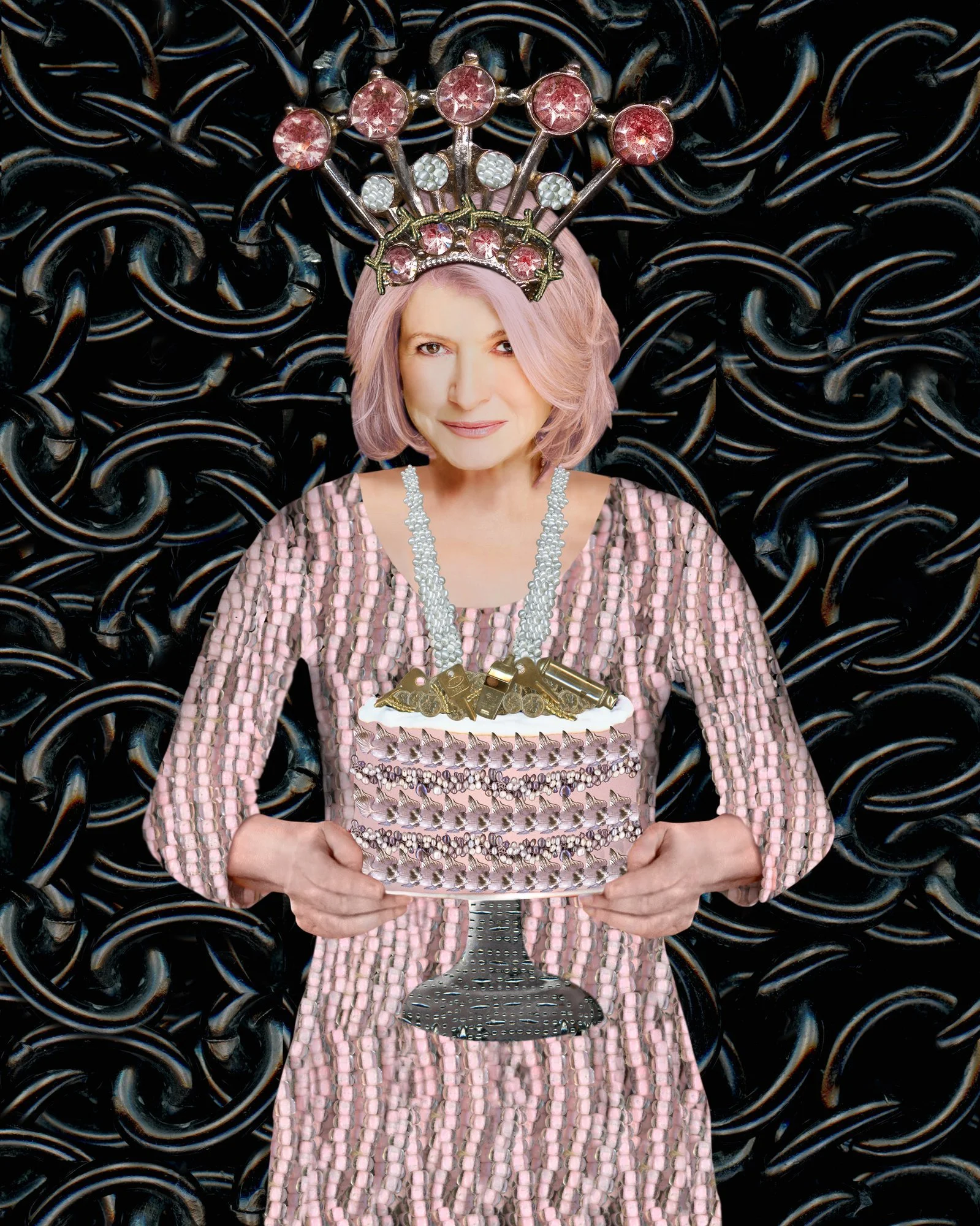 Bake a Cake: Martha Stewart, layered digital collage by Myra Fiori
