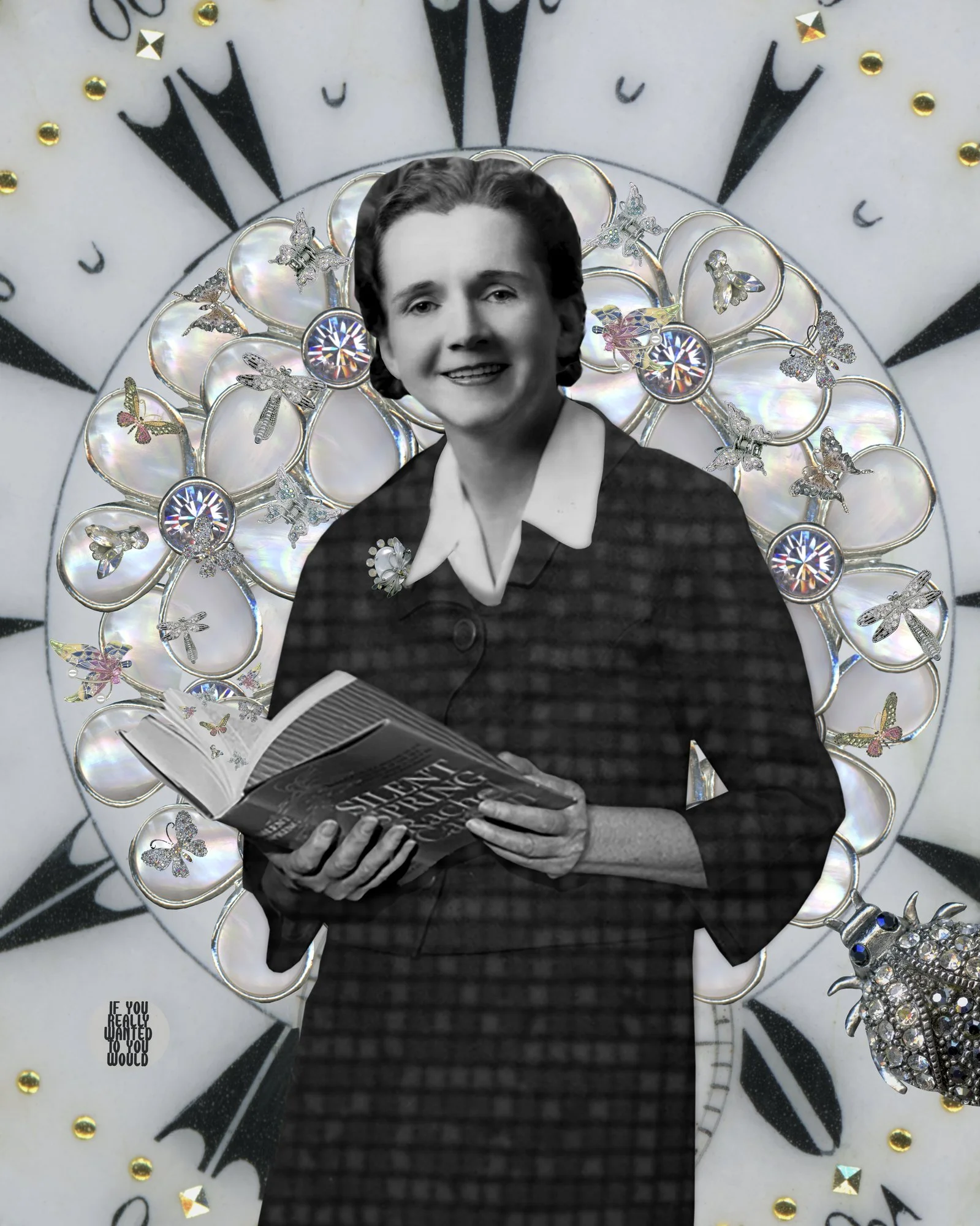 Silent Spring: Rachel Carson, layered digital collage by Myra Fiori
